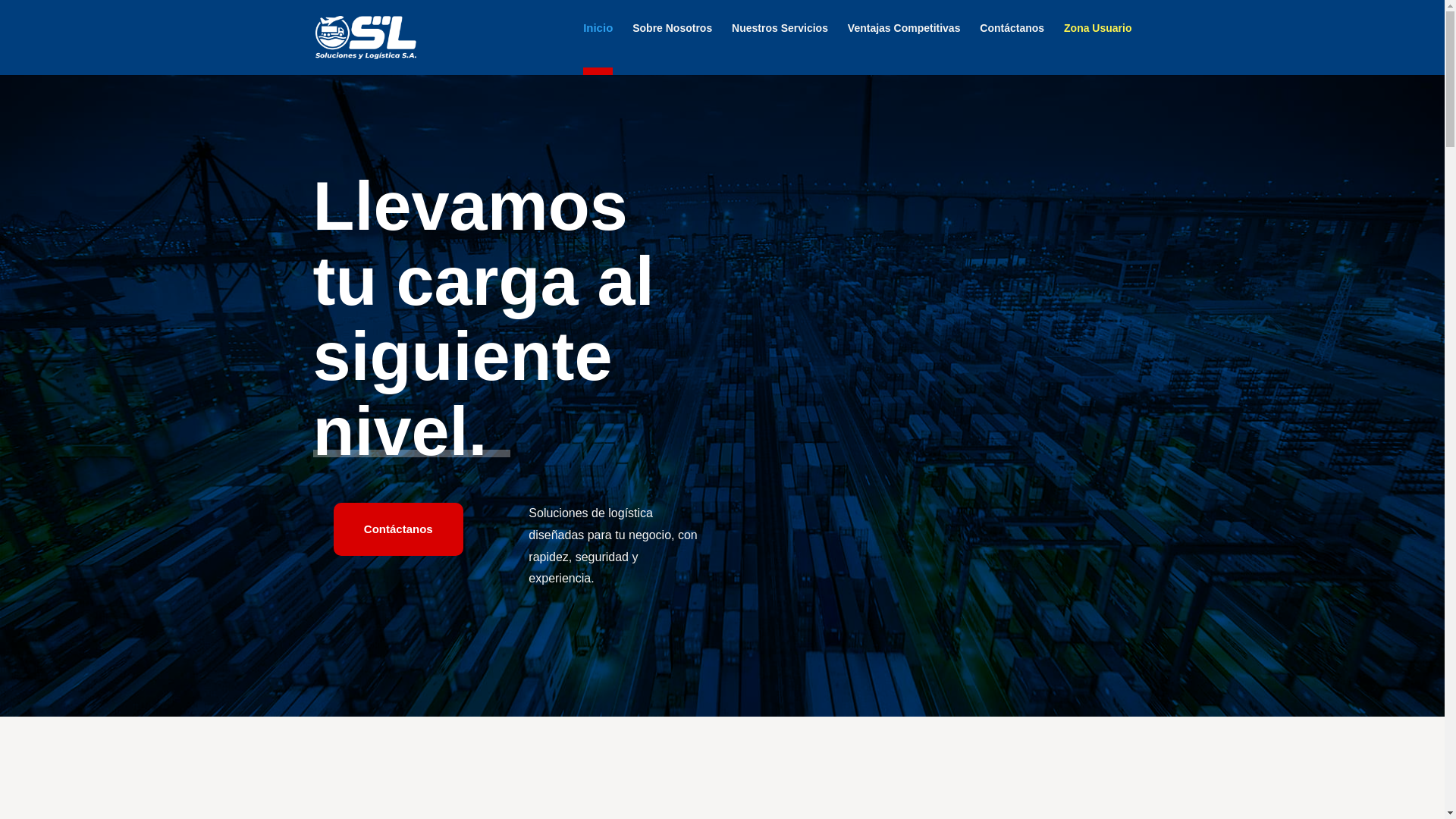 website screenshot of https://solucionesylogistica.com.co/