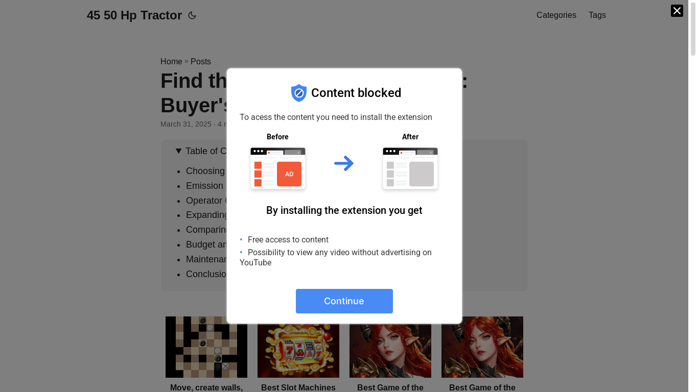 website screenshot of https://45-50-hp-tractor.pages.dev/