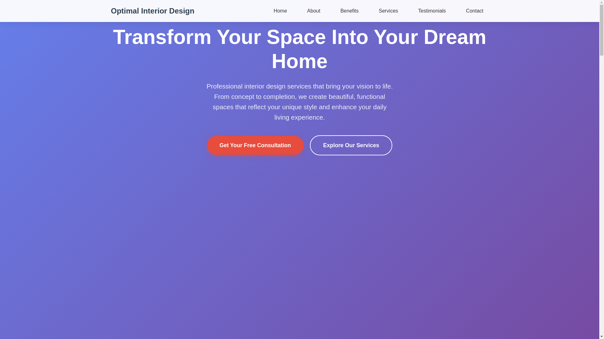 website screenshot of https://optimalinteriordesign.icu/