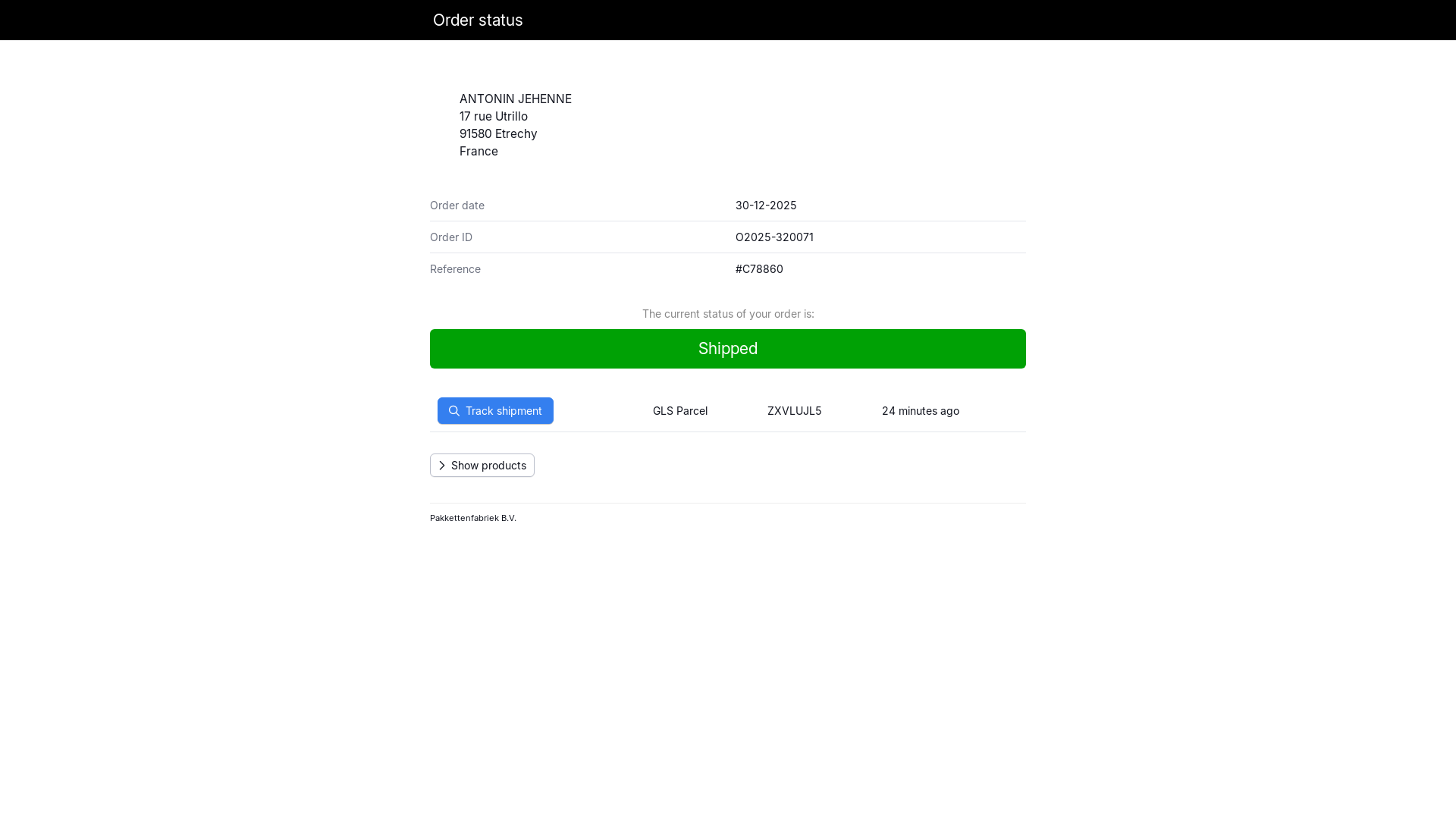 website screenshot of https://pakkettenfabriek.picqer.com/s/dMM04hTR80Mp5BZlx1Qlpy7SJcnlD5Xe