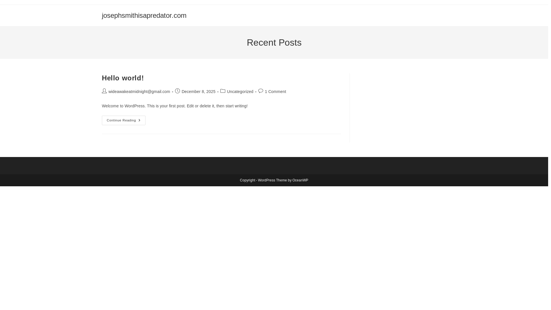 website screenshot of https://josephsmithisapredator.com/