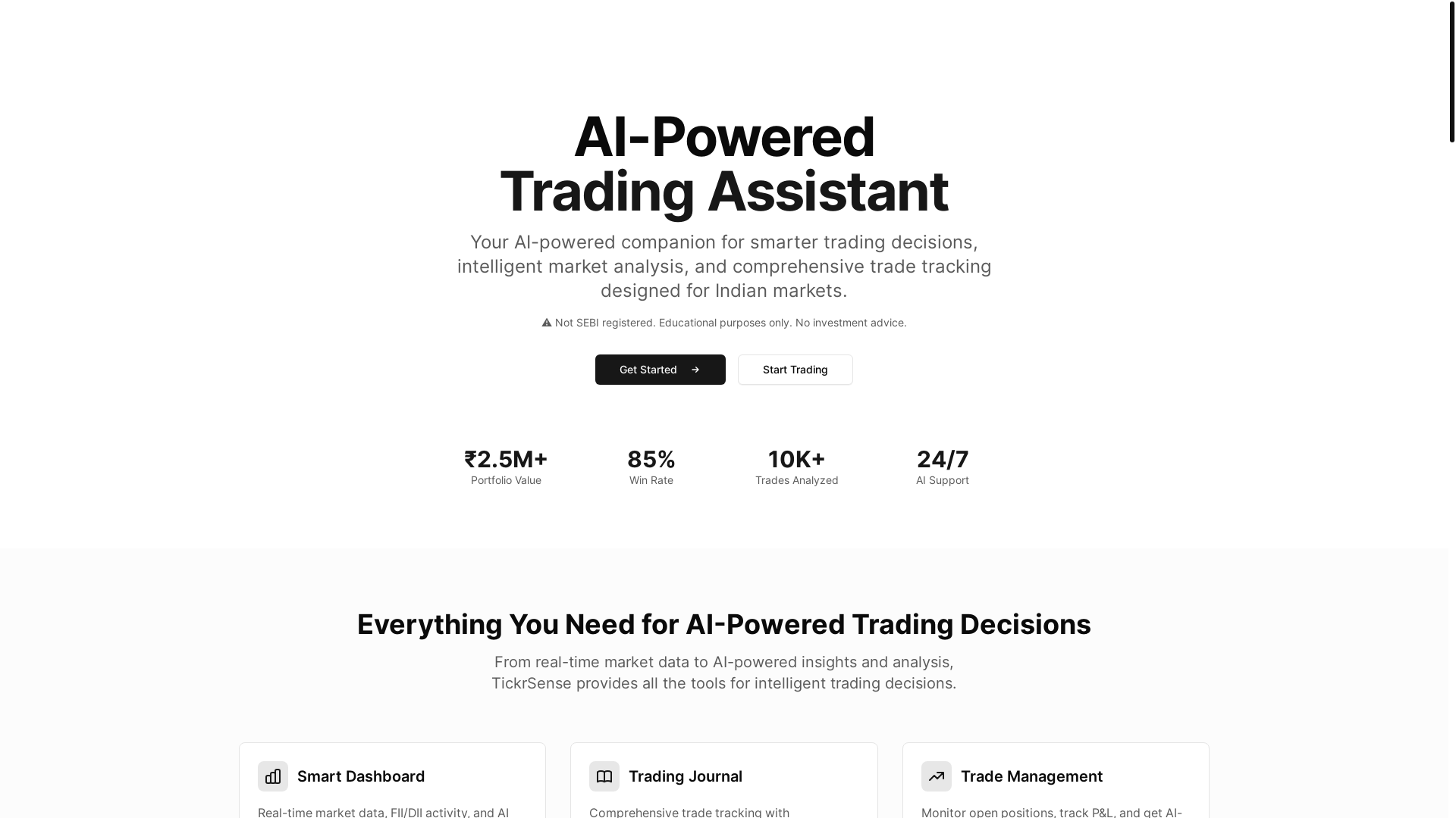 website screenshot of https://tikrly.in/