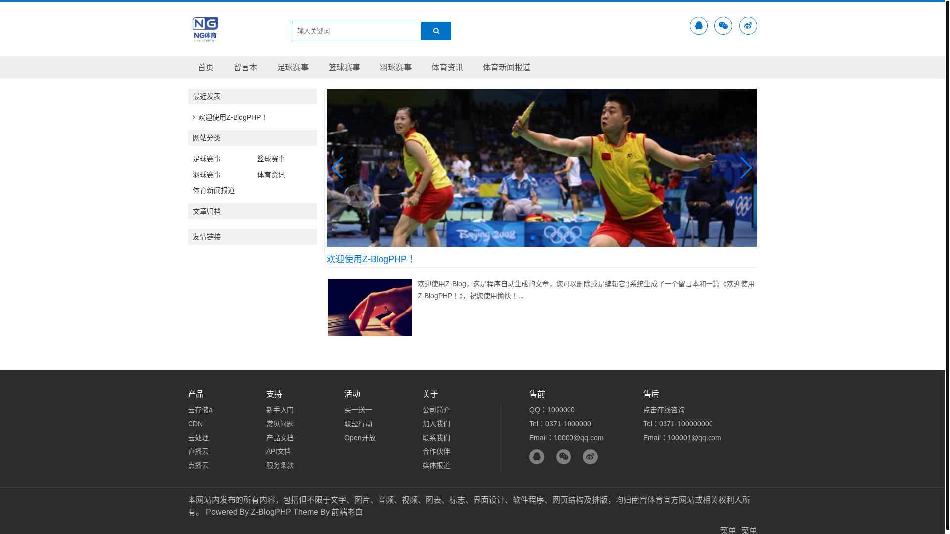 website screenshot of https://zhn-ng-sports.com/
