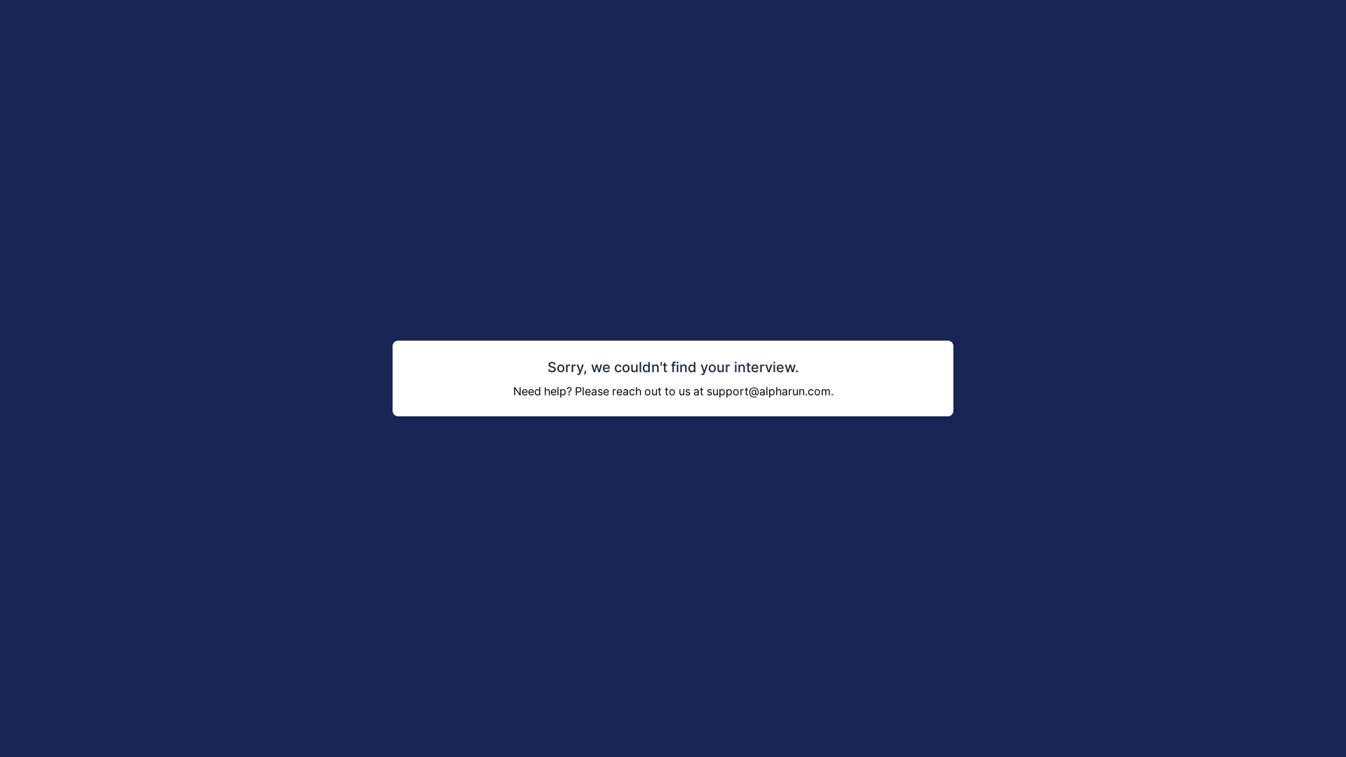 website screenshot of https://alpharun-interview-deploy-app.pages.dev/