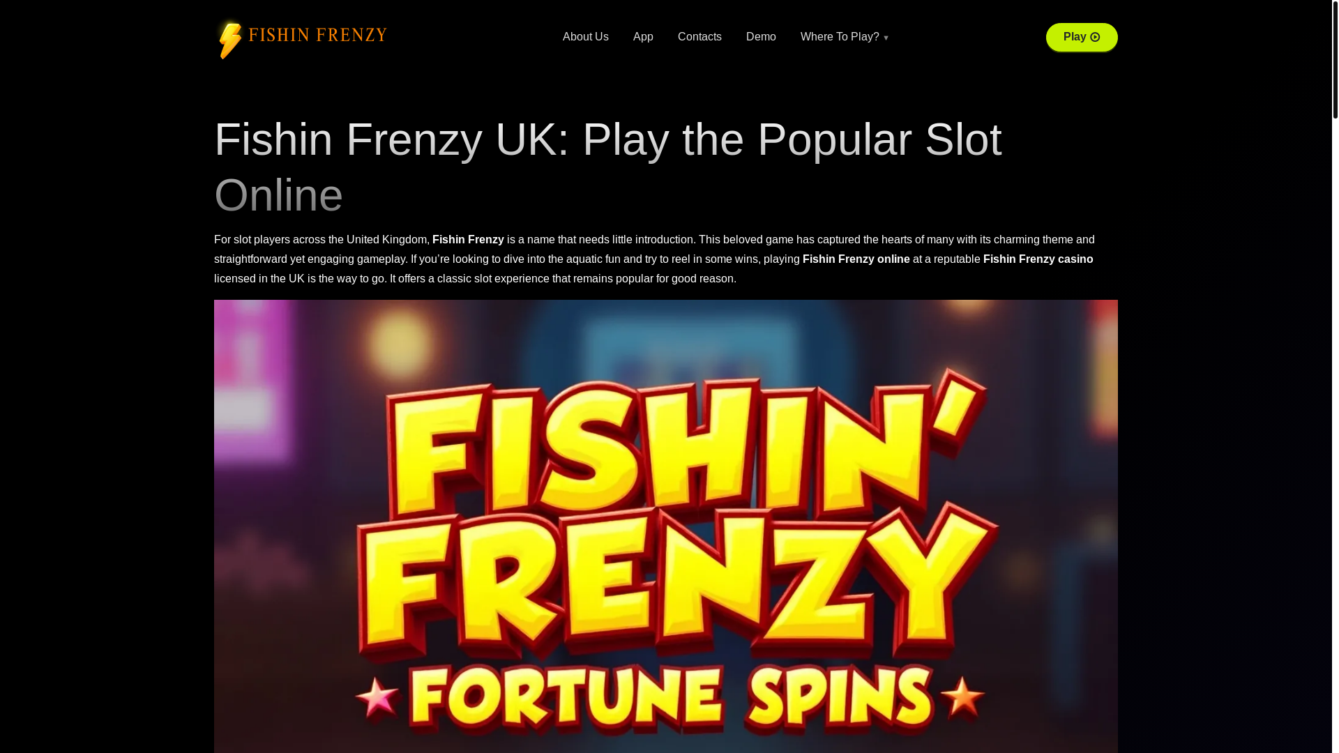 website screenshot of https://fishinfrenzyslot-uk.pages.dev/