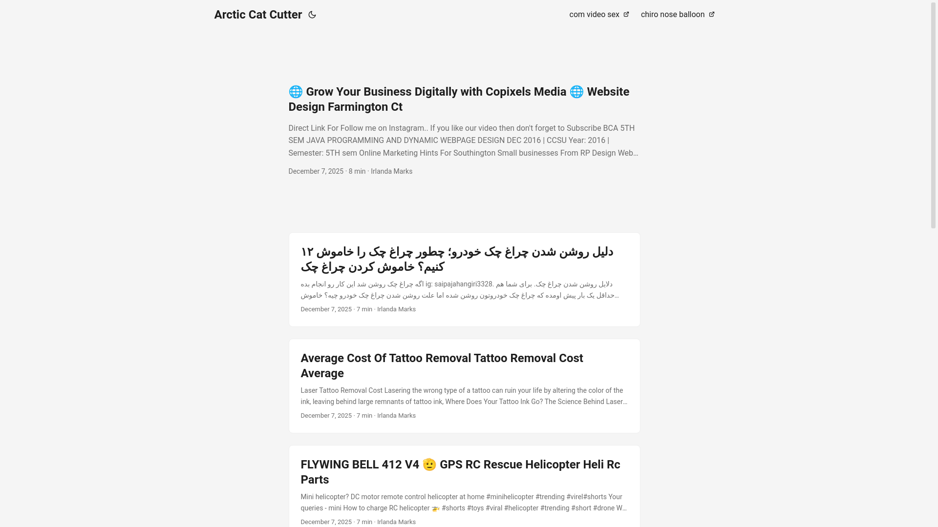 website screenshot of https://arcticcatcutter.pages.dev/
