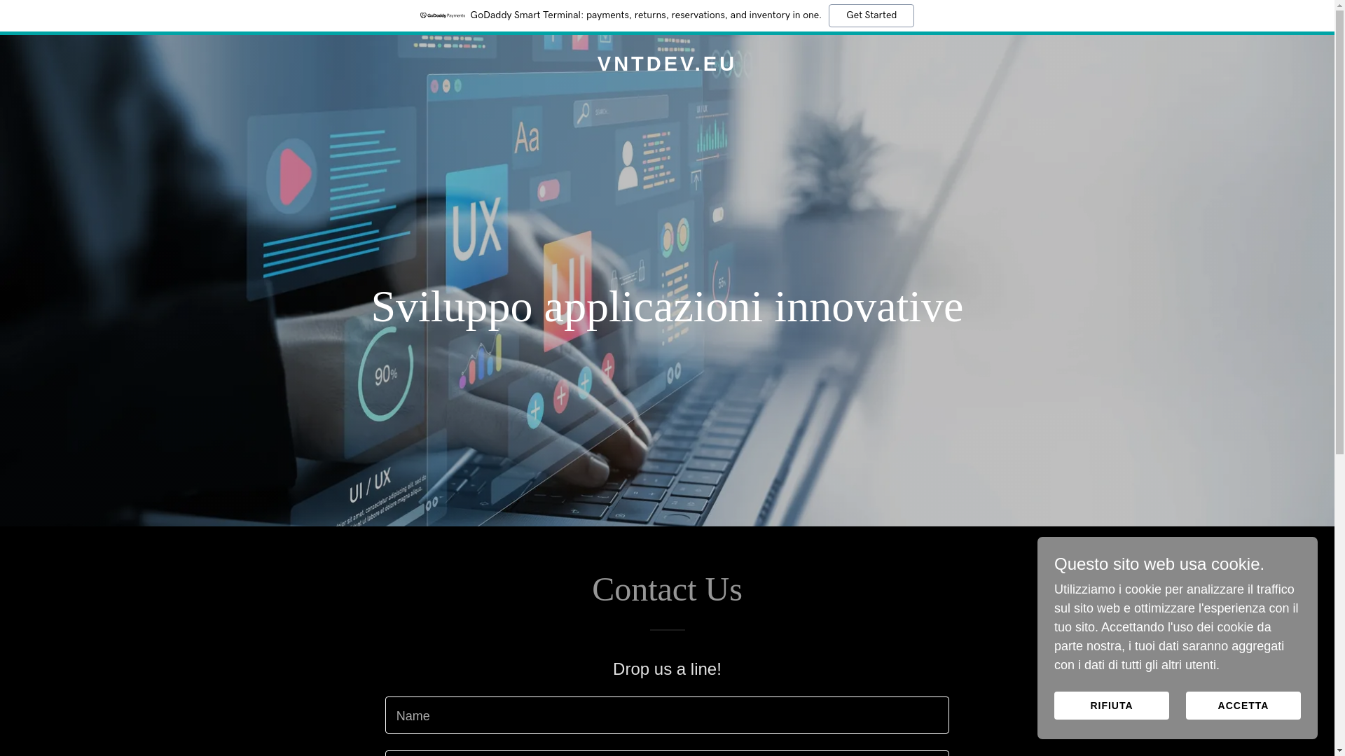 website screenshot of https://vntdev.eu/