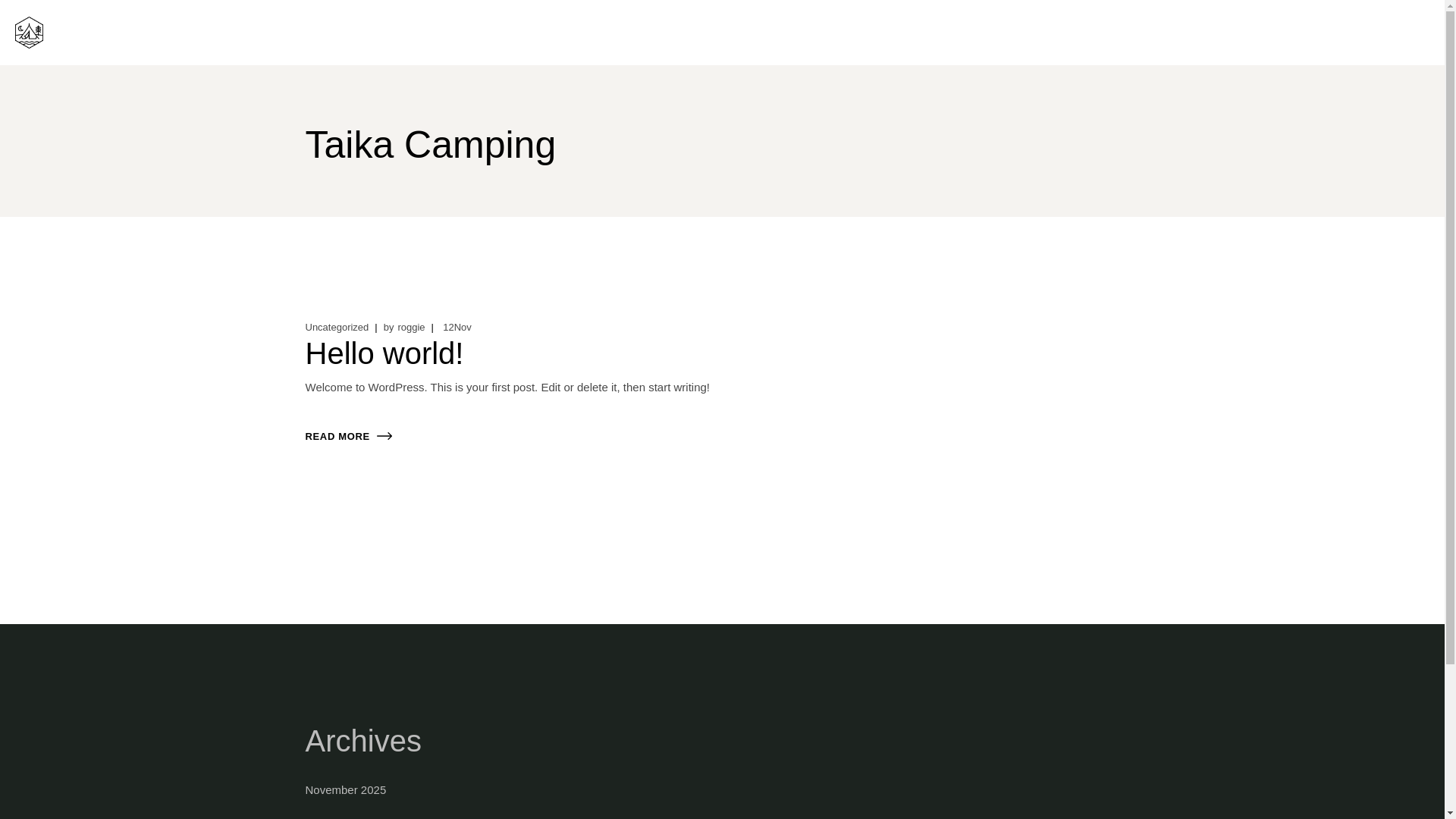 website screenshot of https://taikacamping.fi/