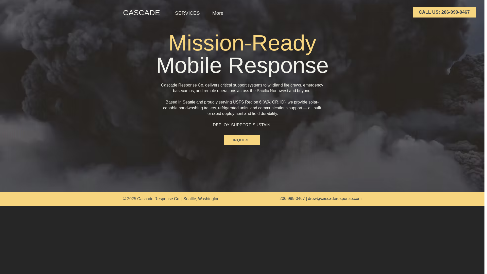website screenshot of https://cascaderesponse.com/
