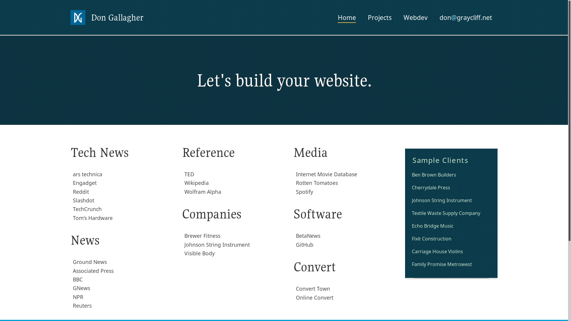 website screenshot of https://dongallagher-com.pages.dev/