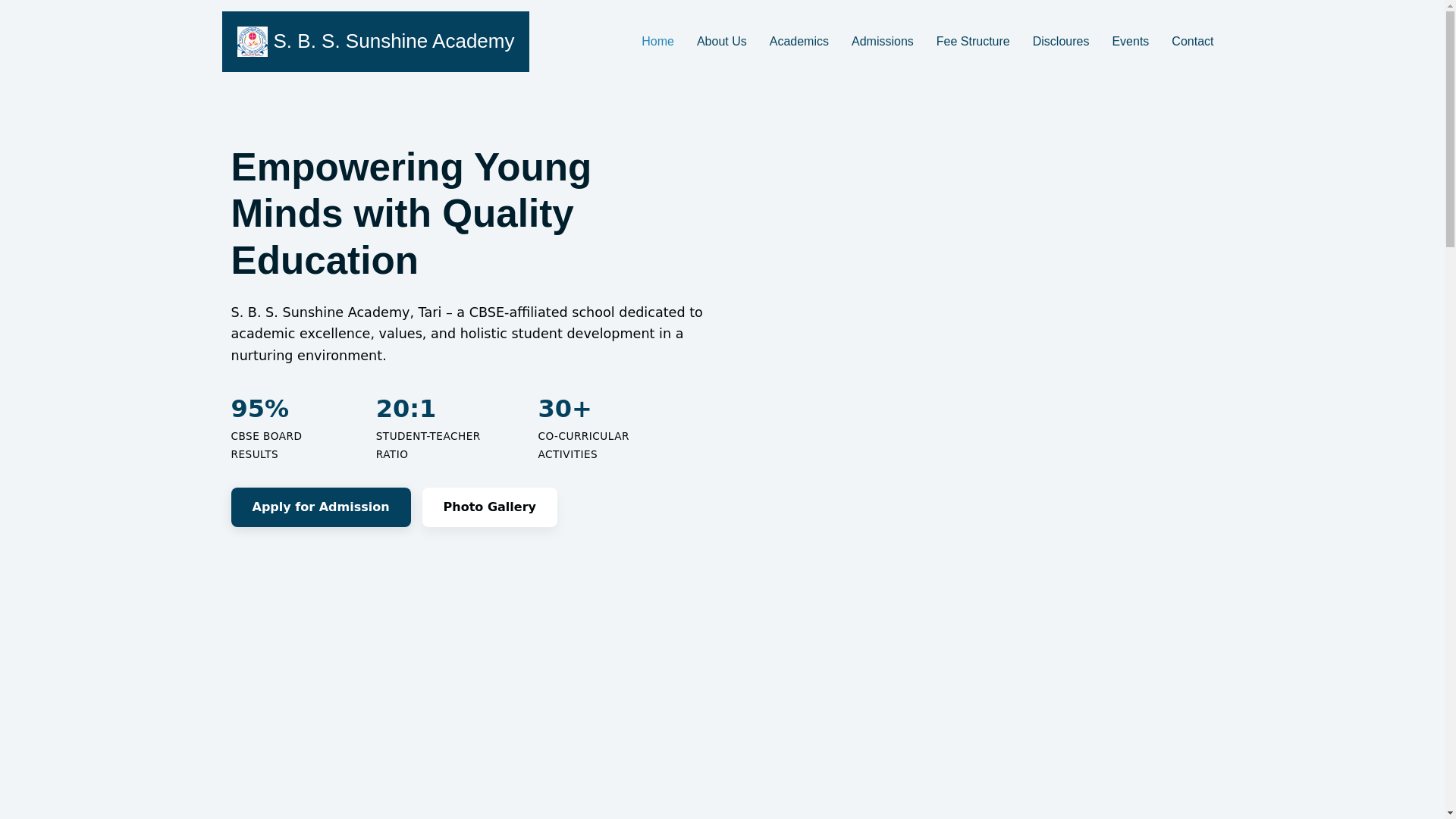 website screenshot of https://sbssunshineacademy.pages.dev/