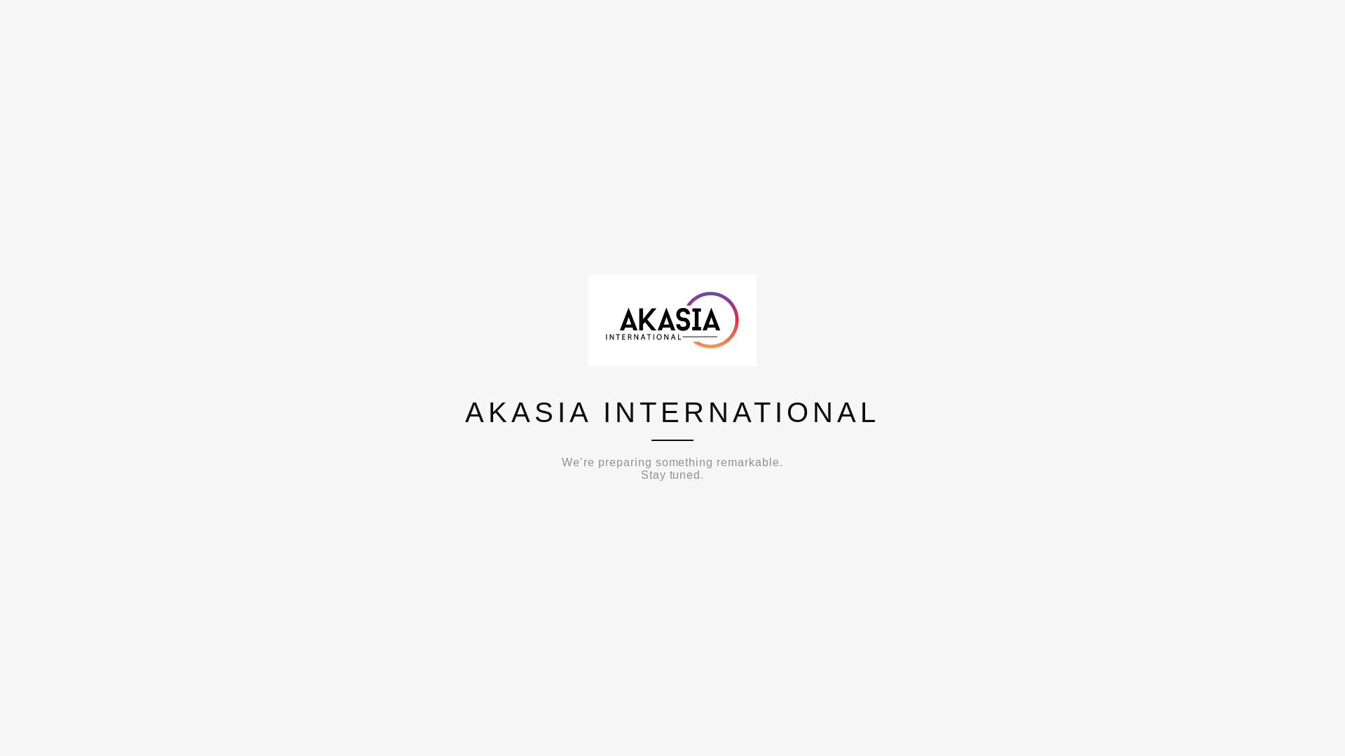 website screenshot of https://akasiainternational.com/