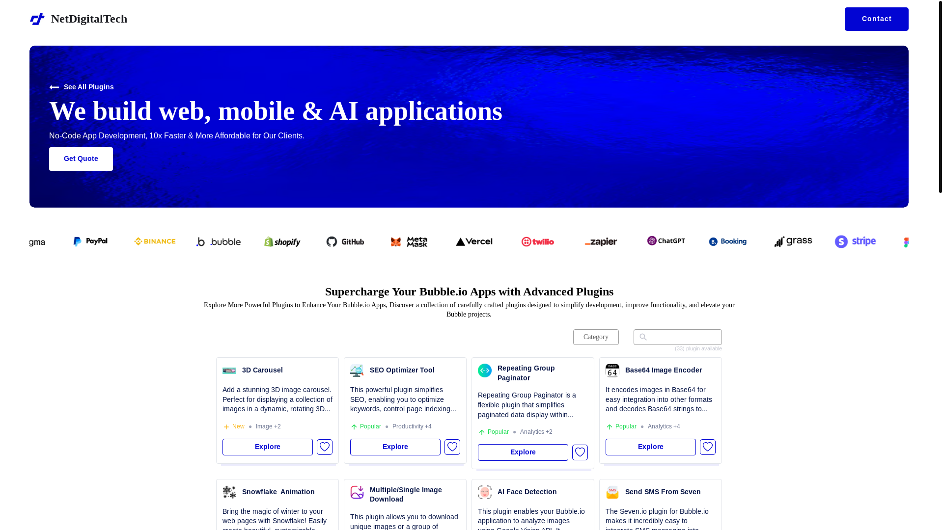 website screenshot of https://netdigitaltech.com/