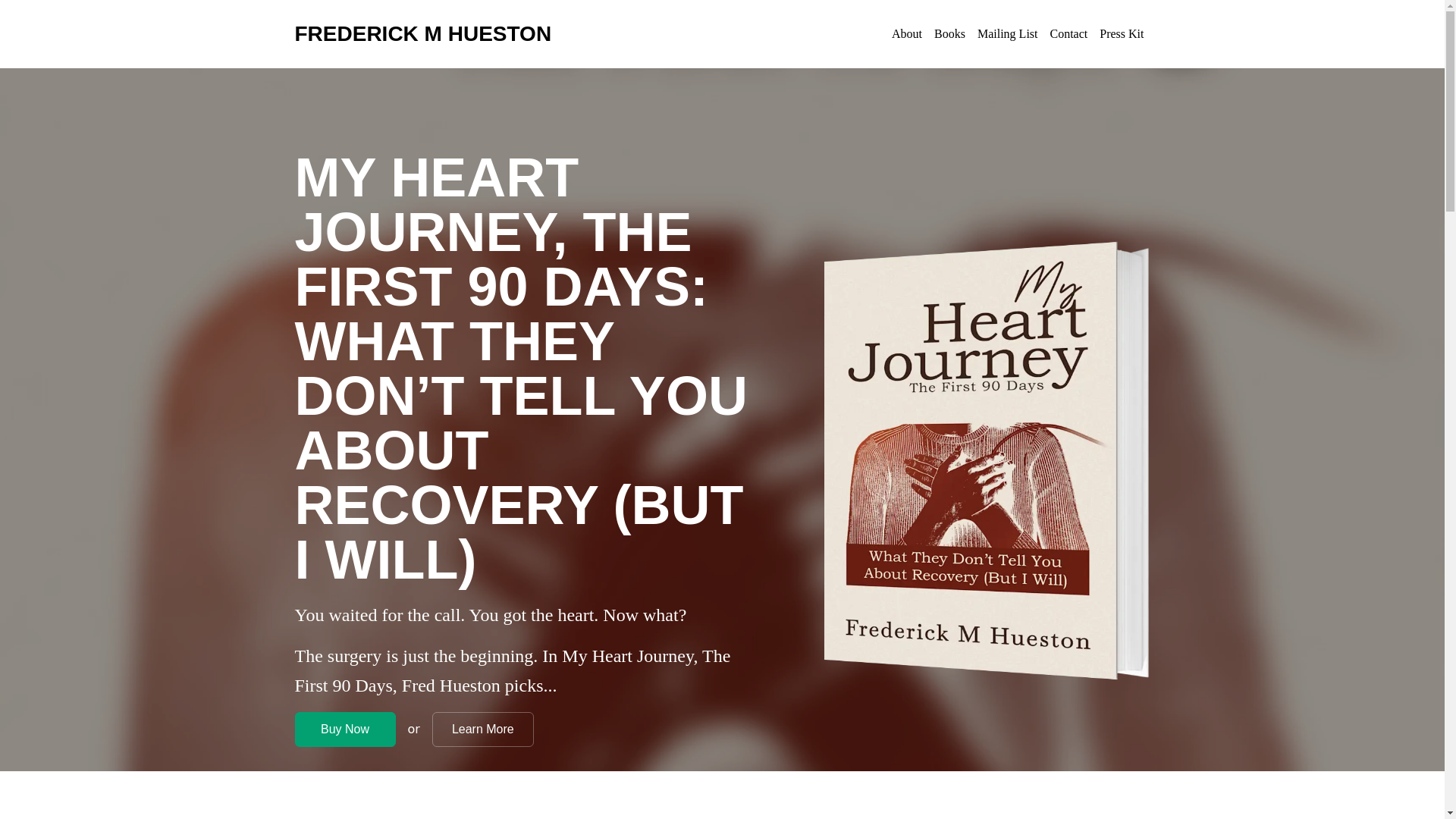 website screenshot of https://fredhuestonbooks.com/