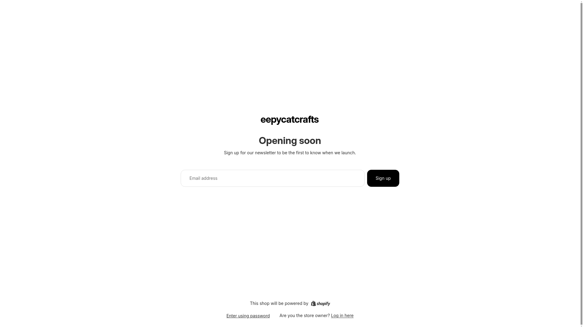 website screenshot of https://eepycatcrafts.com/