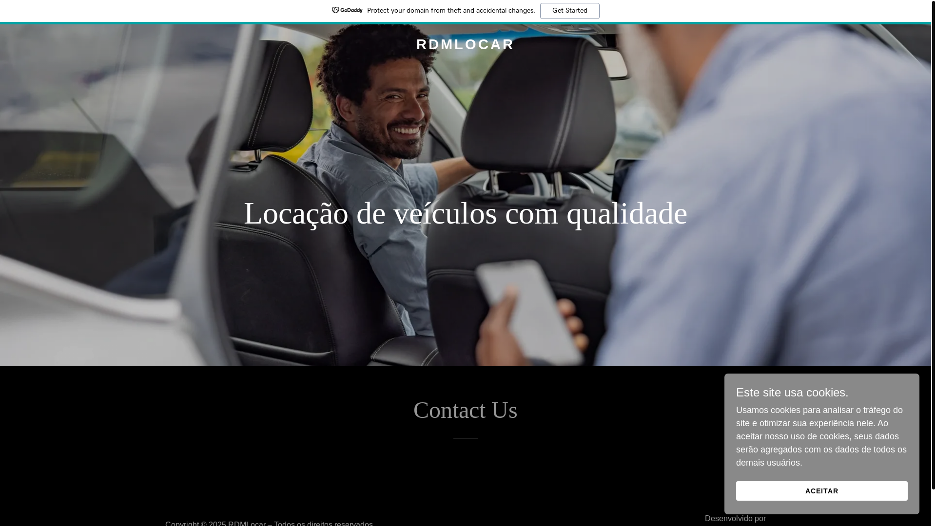 website screenshot of https://rdmlocar.com.br/