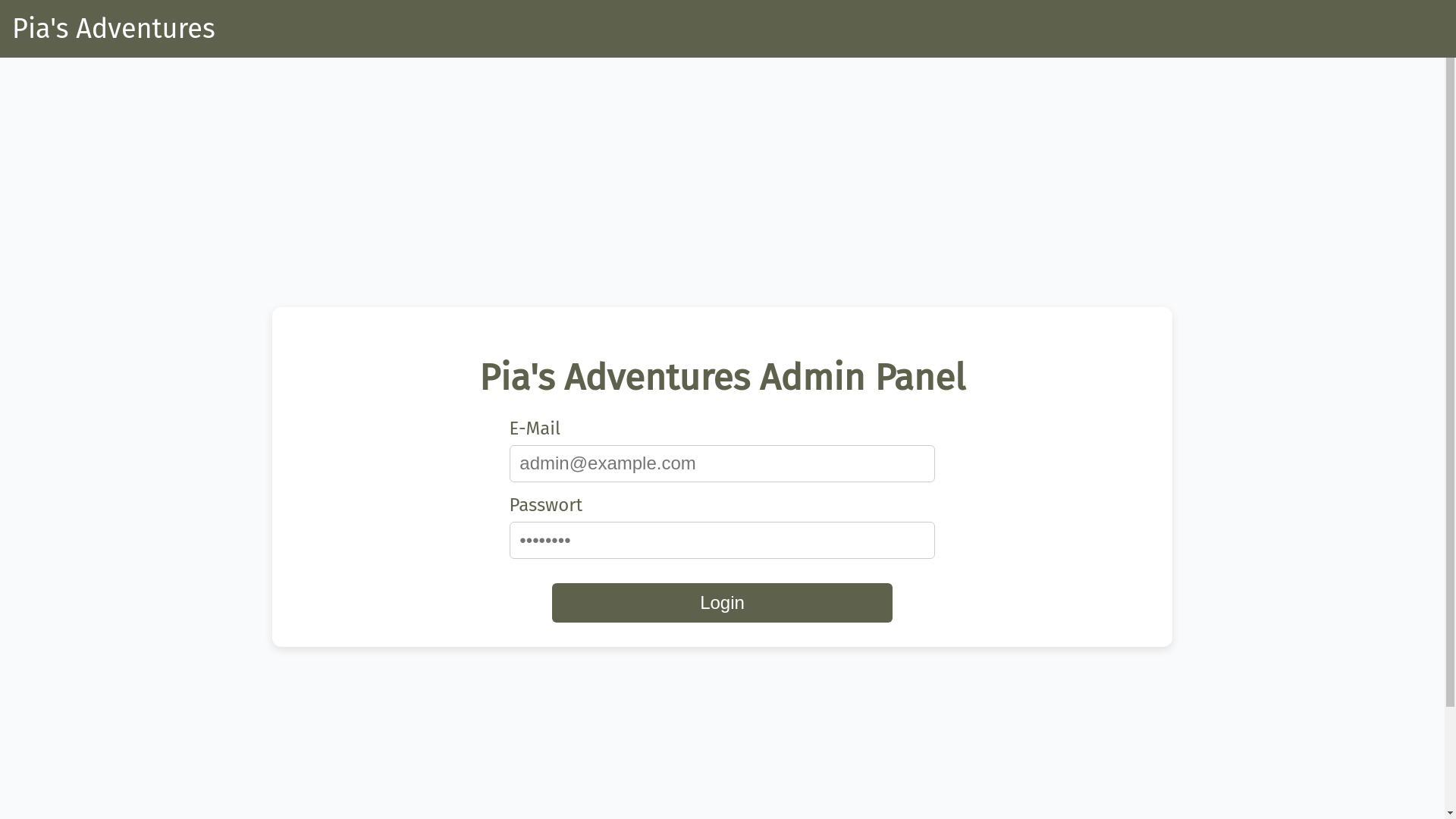 website screenshot of https://pias-adventures-webapp-admin.pages.dev/