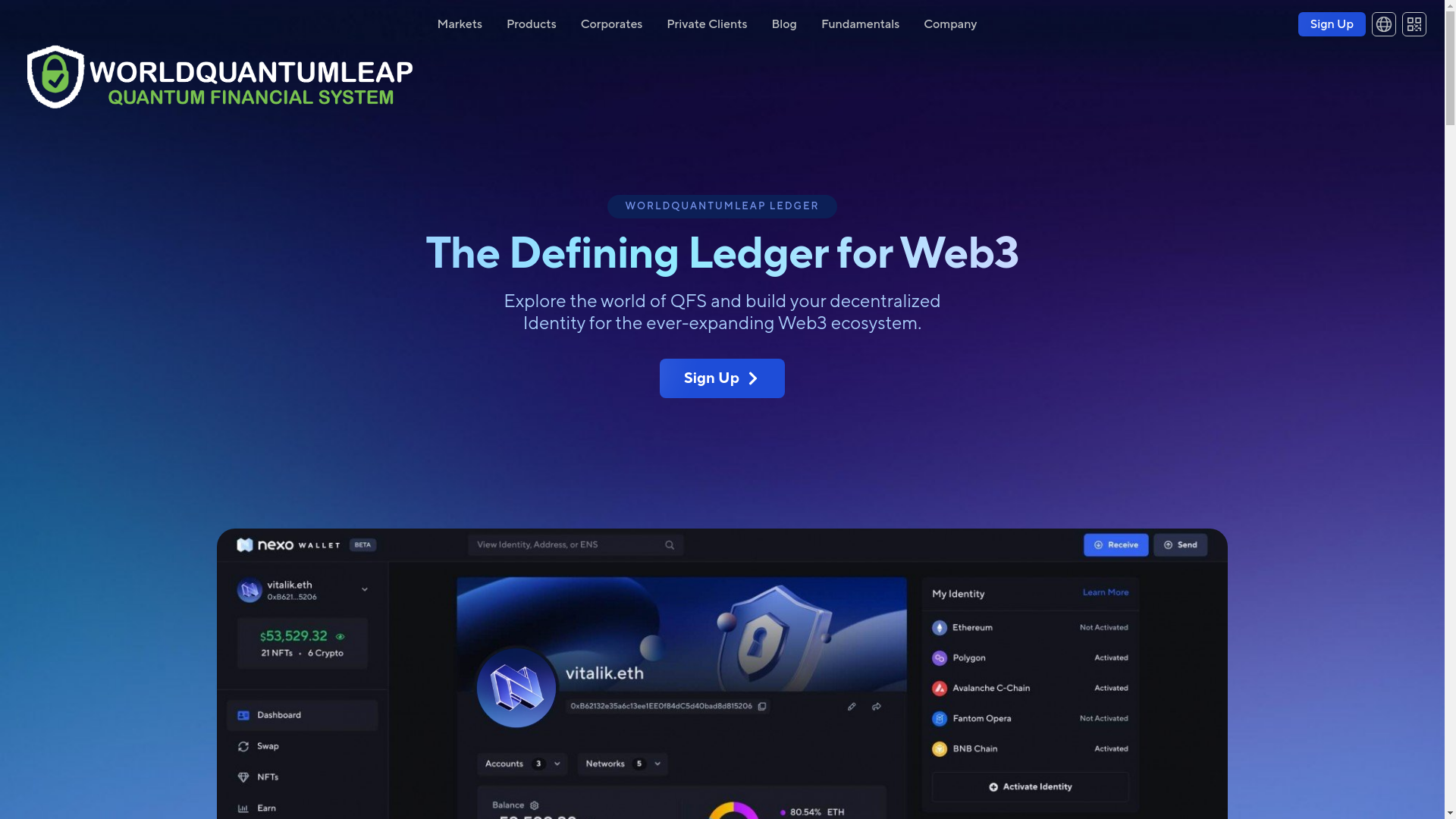 website screenshot of https://world-quantumleap.com/
