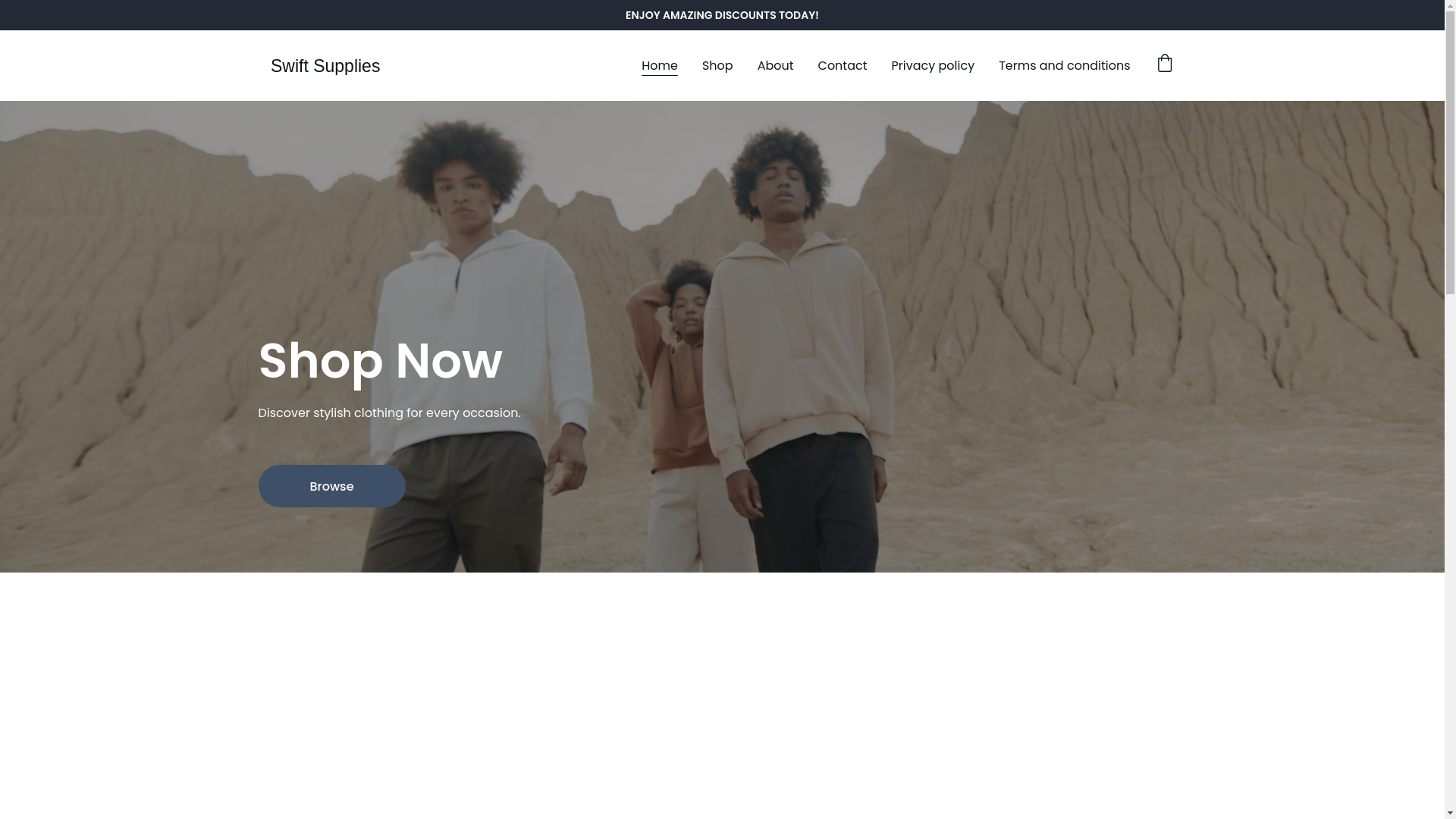 website screenshot of https://swiftsupplies.site/