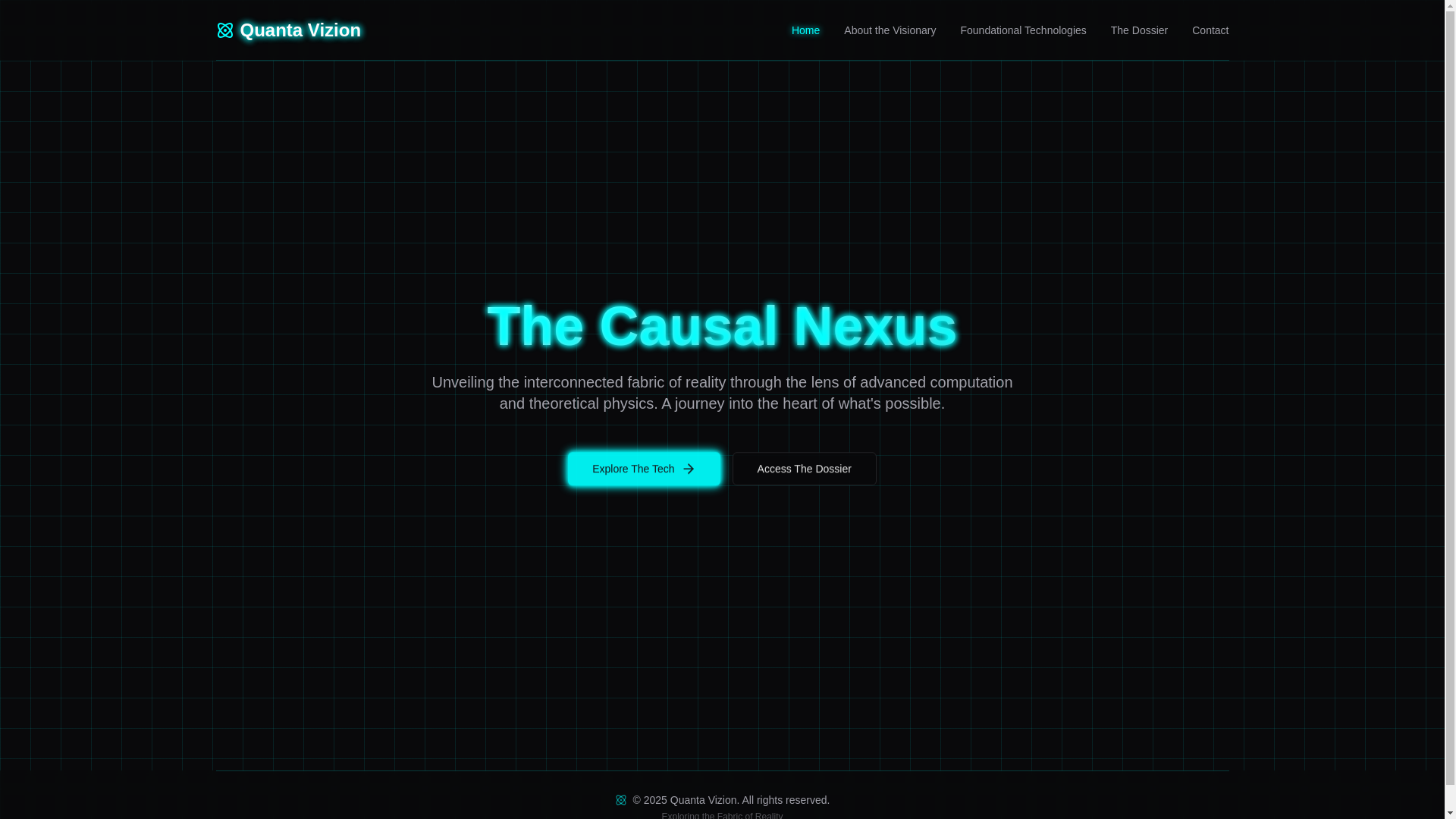 website screenshot of https://quantavizion.com/