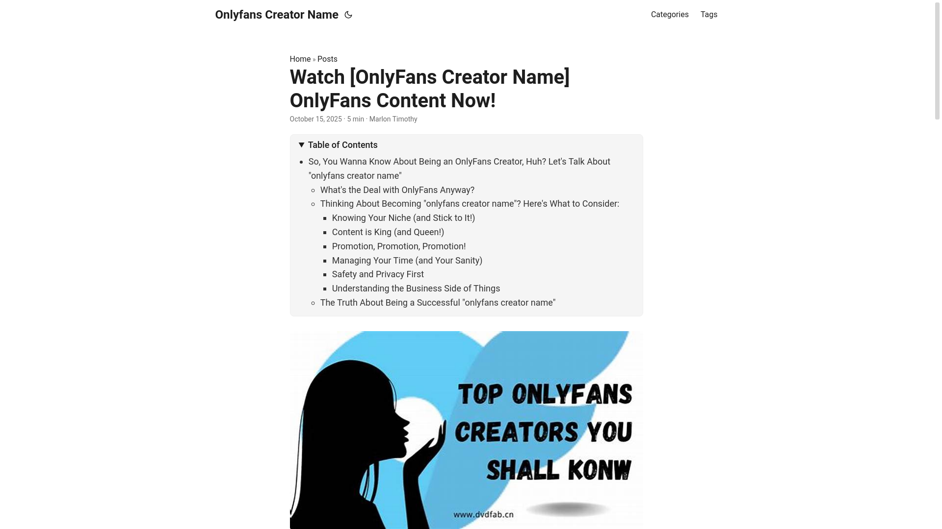 website screenshot of https://onlyfans-creator-name.pages.dev/