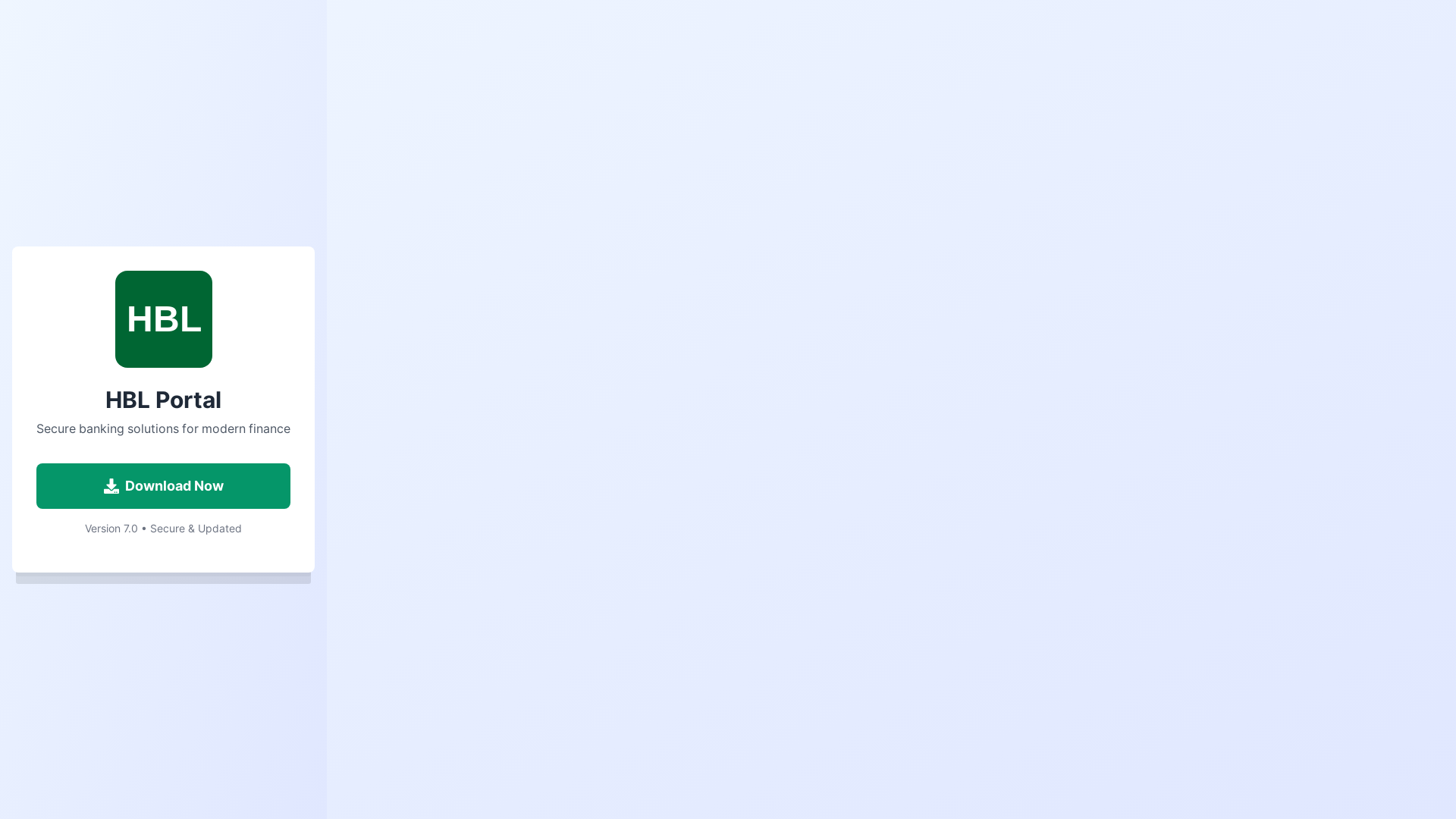 website screenshot of https://hbl-secure-portal-7.pages.dev/