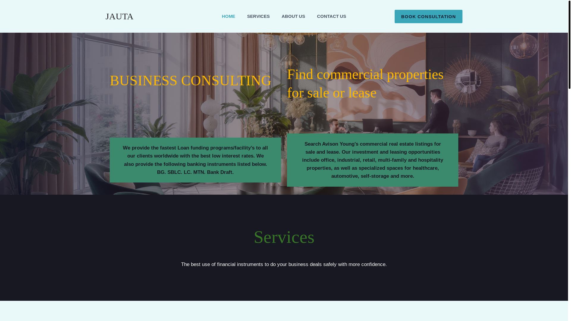 website screenshot of https://jautagroup.com/