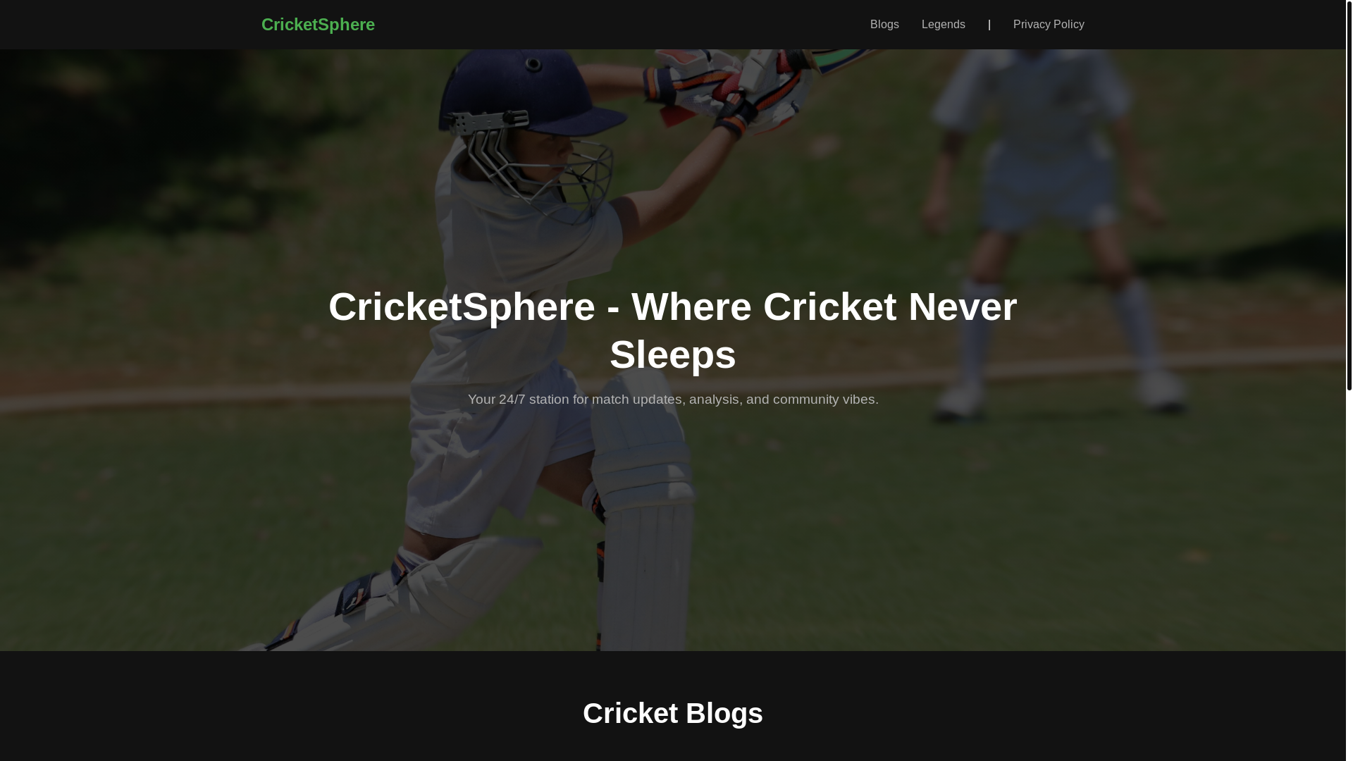 website screenshot of https://cricketsphere.fun/