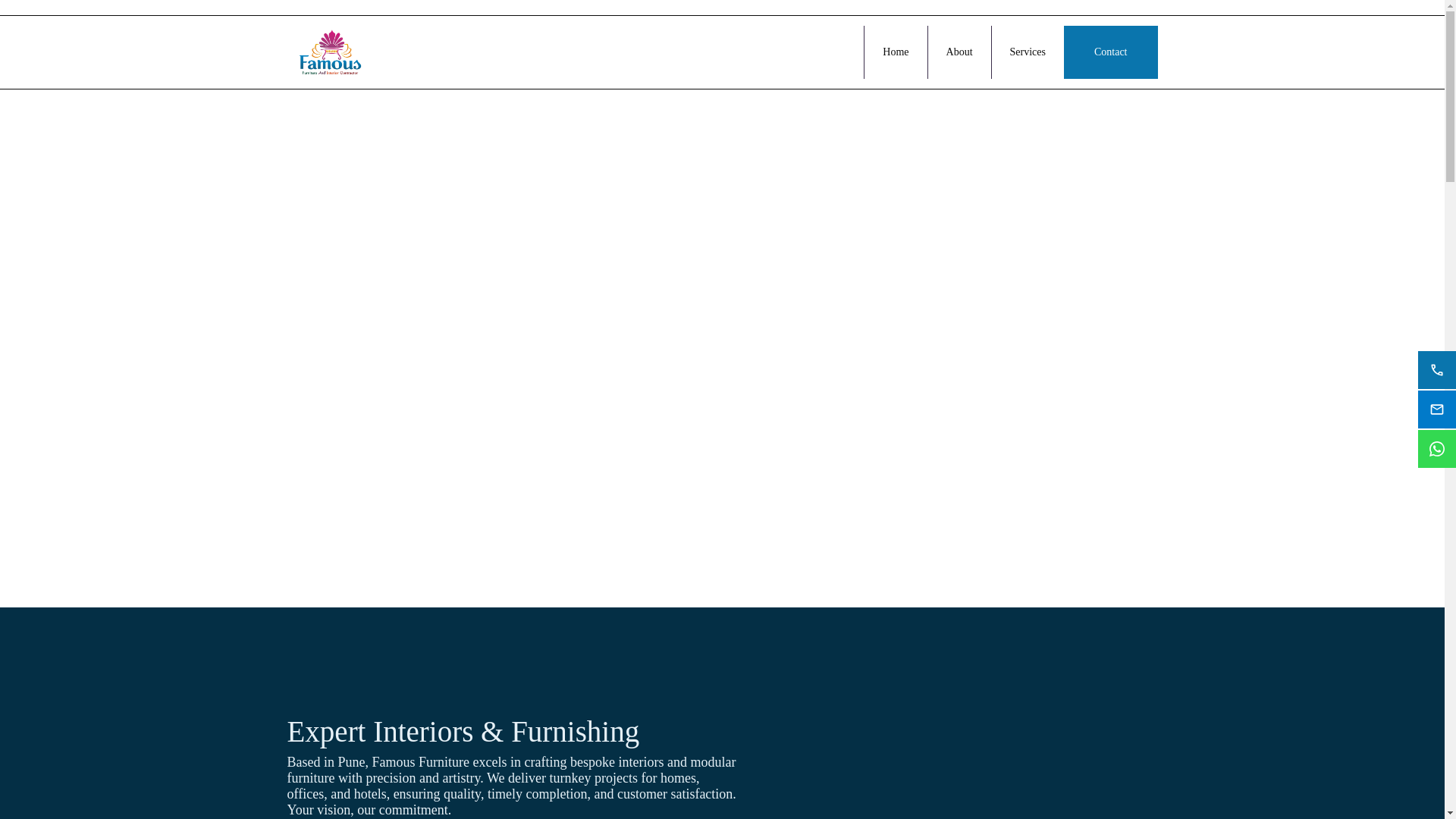 website screenshot of https://famousinteriors.in/