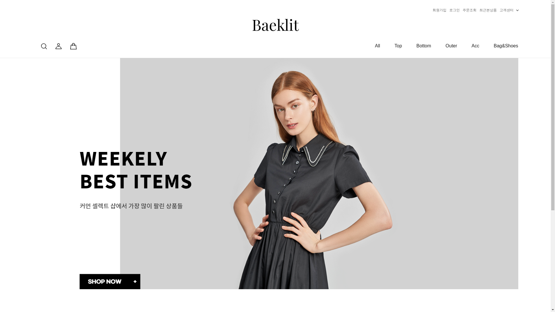 website screenshot of https://baeklit.kr/