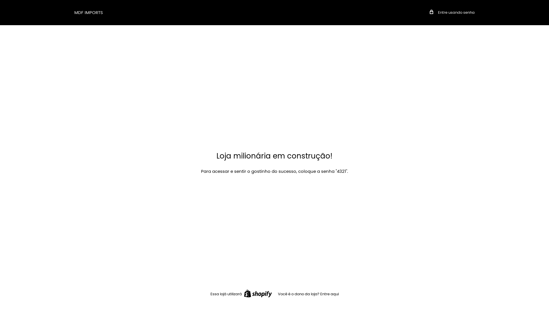 website screenshot of https://mdfimports.com/