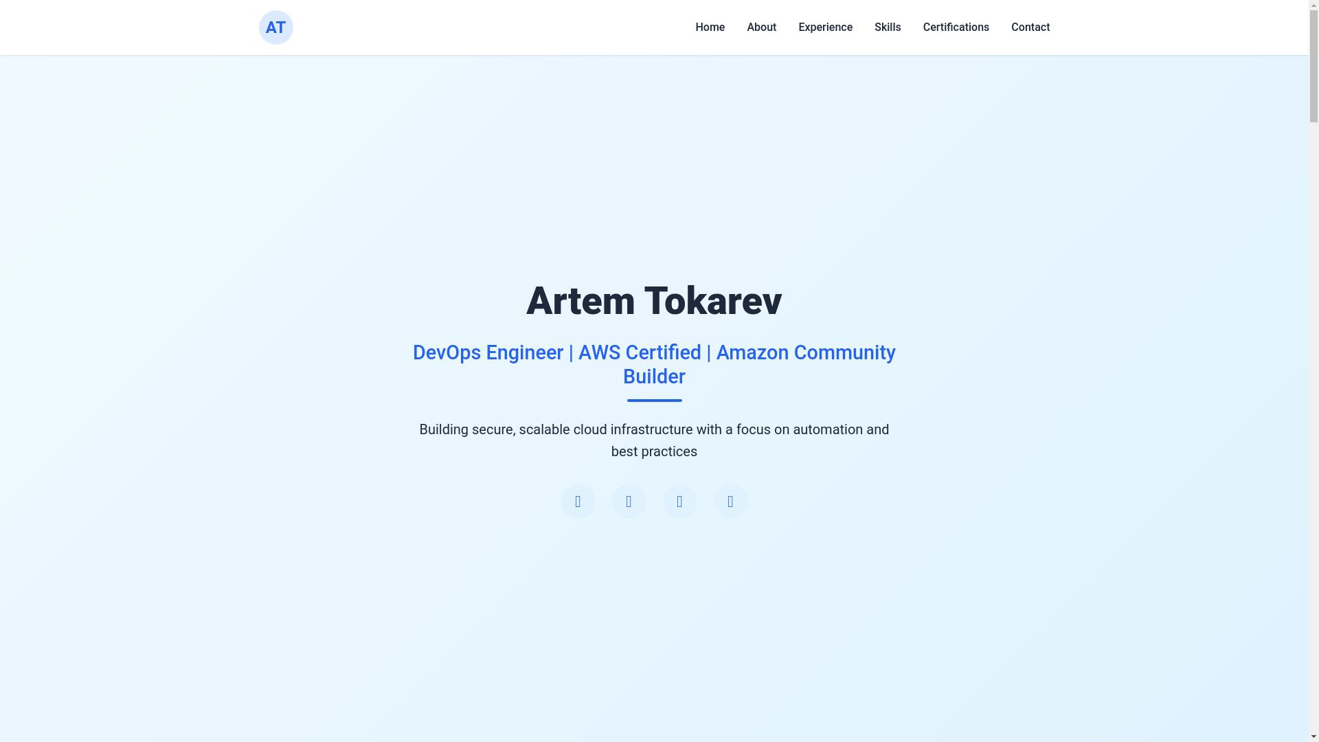 website screenshot of https://tokarevartem-cloud.pages.dev/
