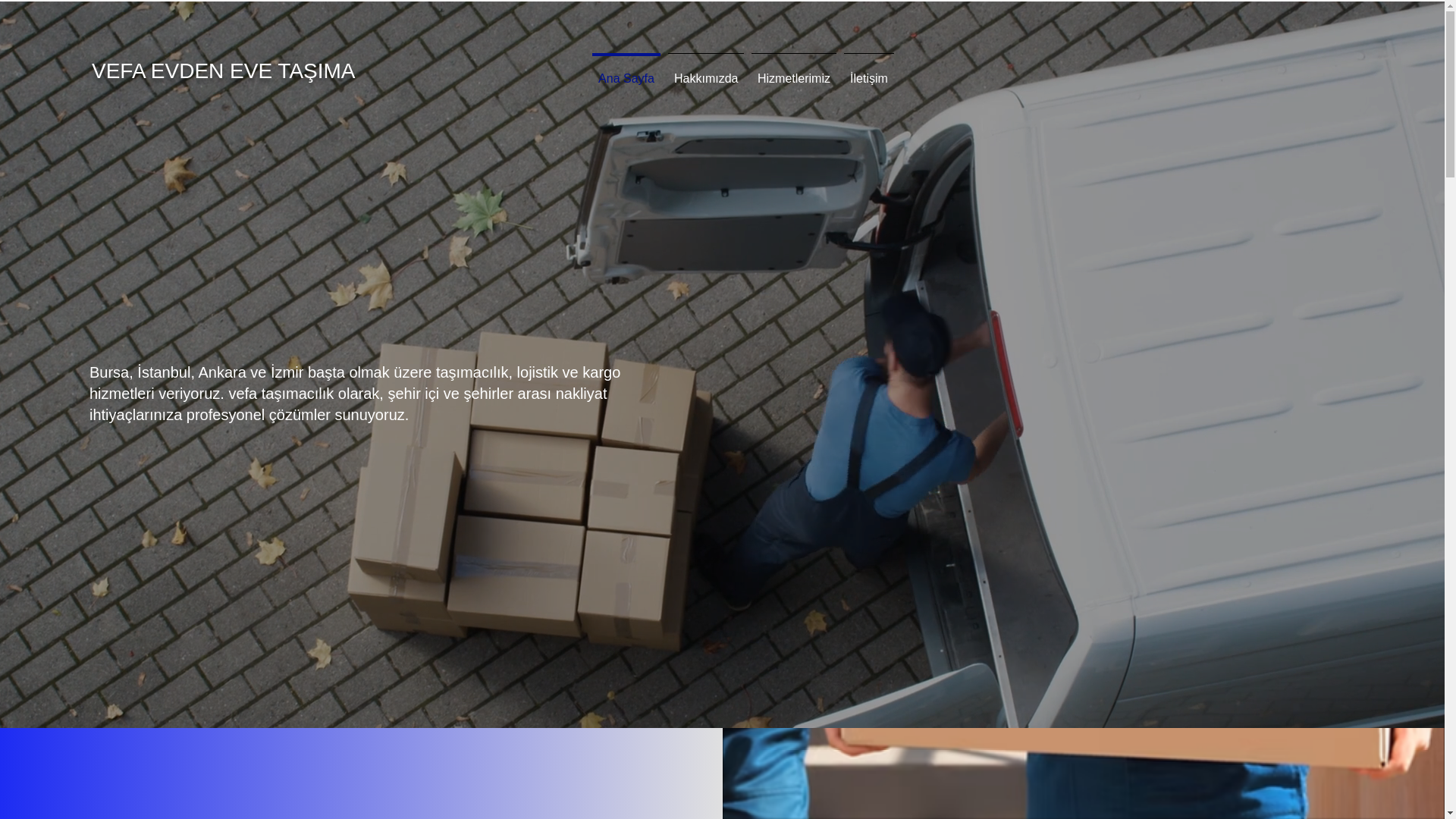 website screenshot of https://vefaevdenevenakliye.com/