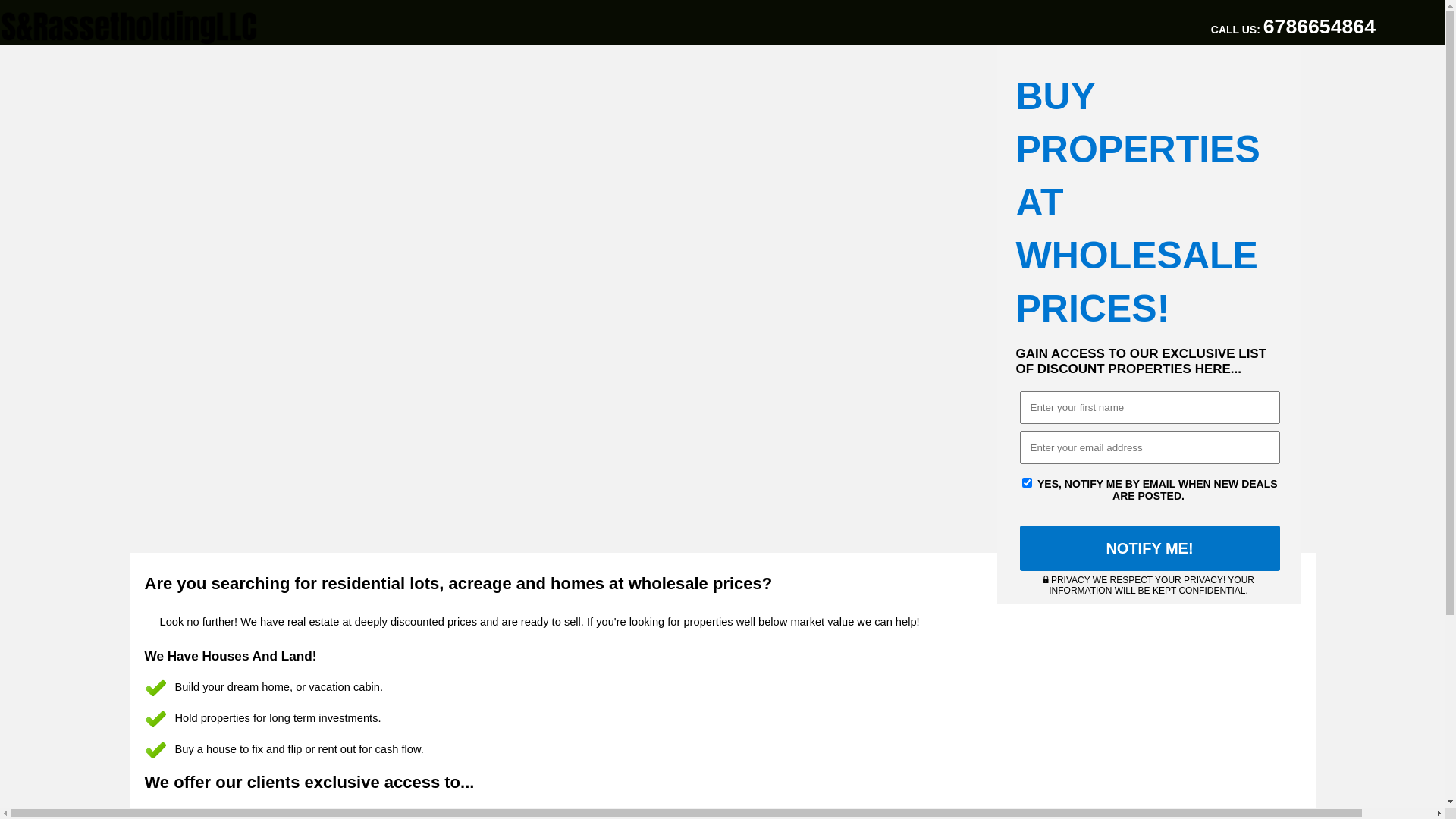 website screenshot of https://srlandsellers.com/