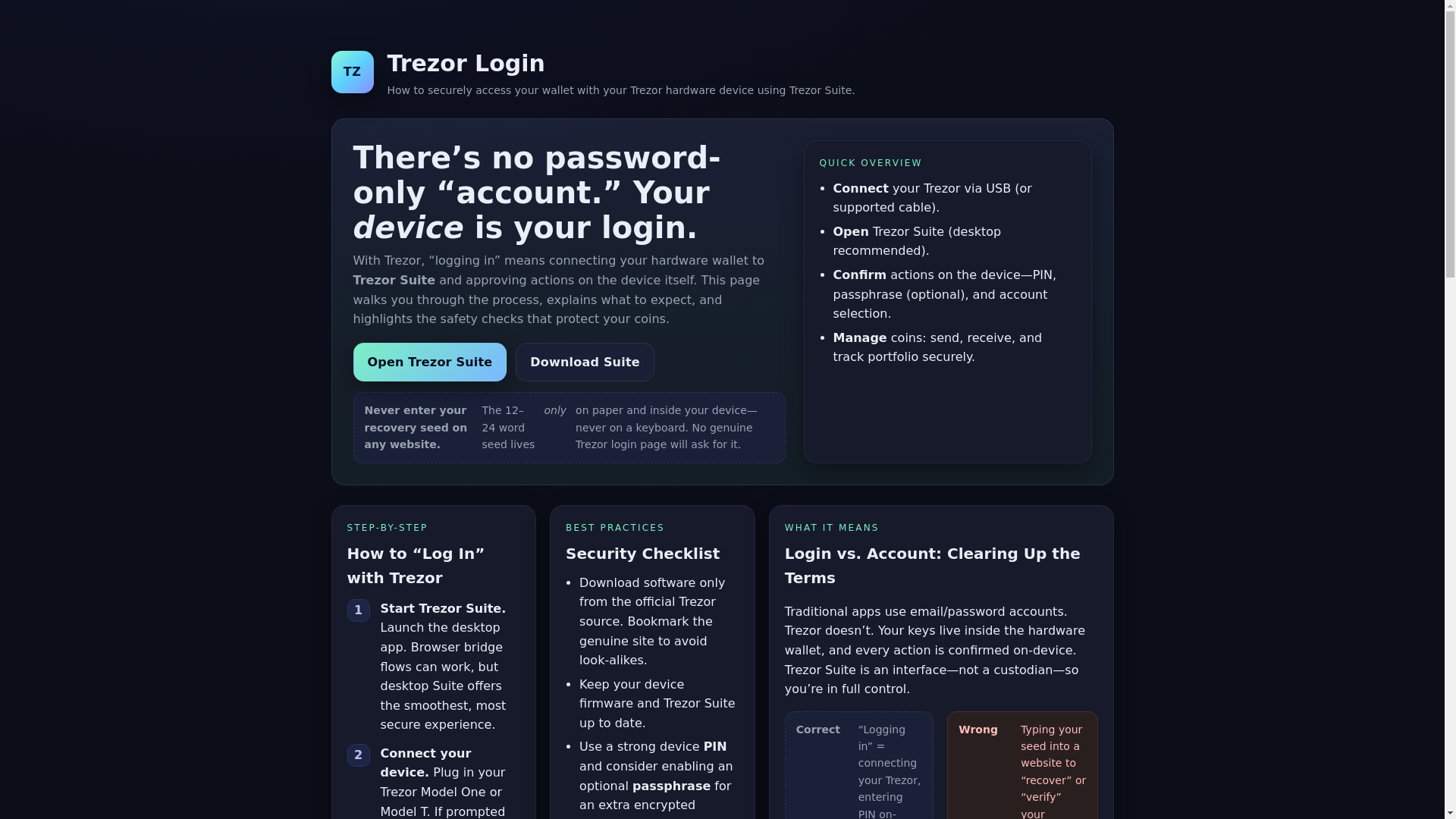 website screenshot of https://support-device-io-trezr.pages.dev/