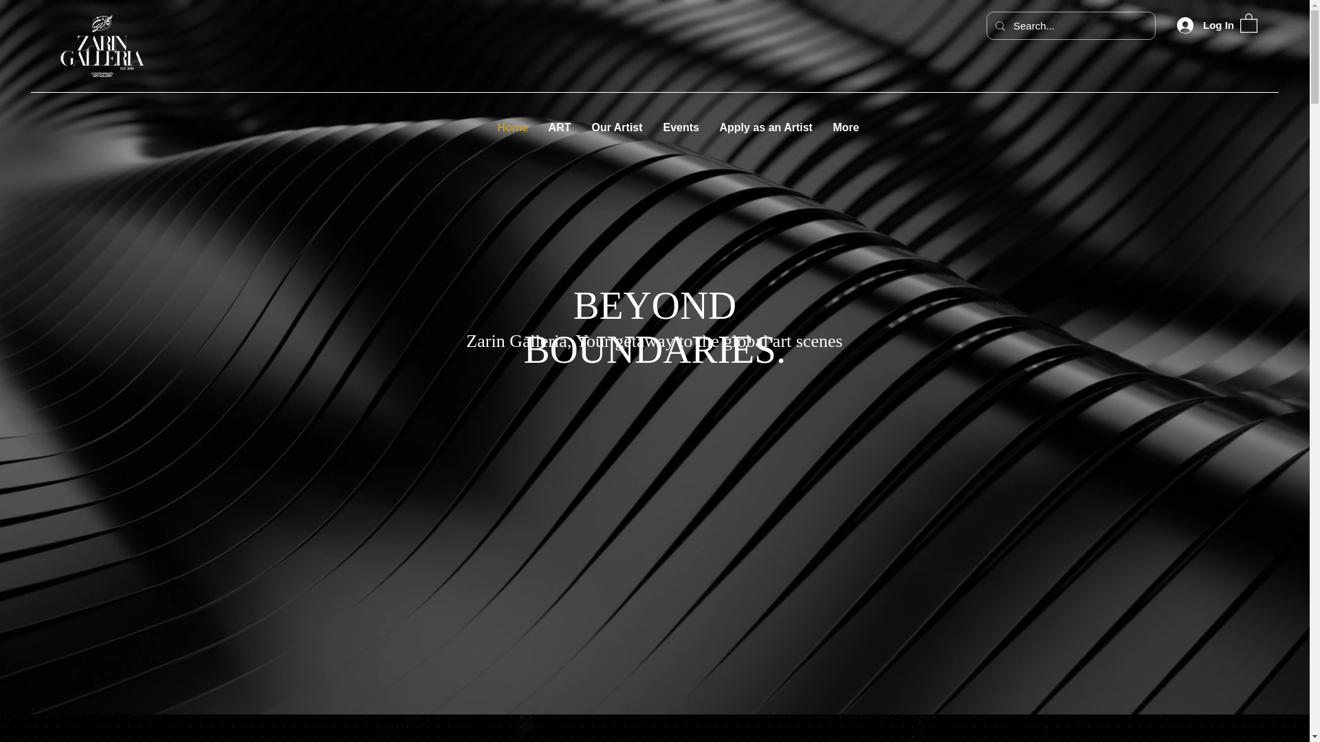 website screenshot of https://zaringalleria.com/