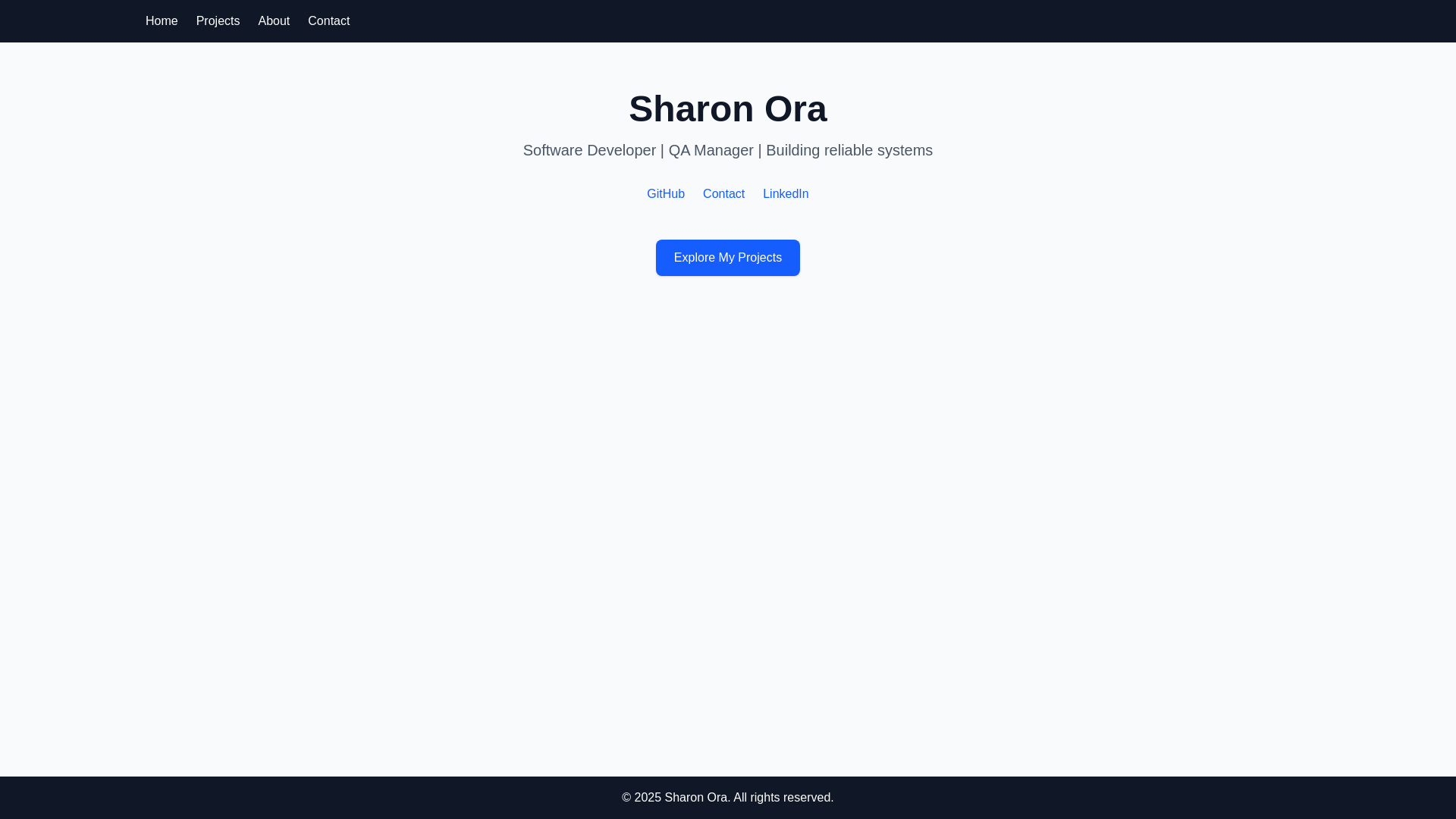 website screenshot of https://sharonora.com/