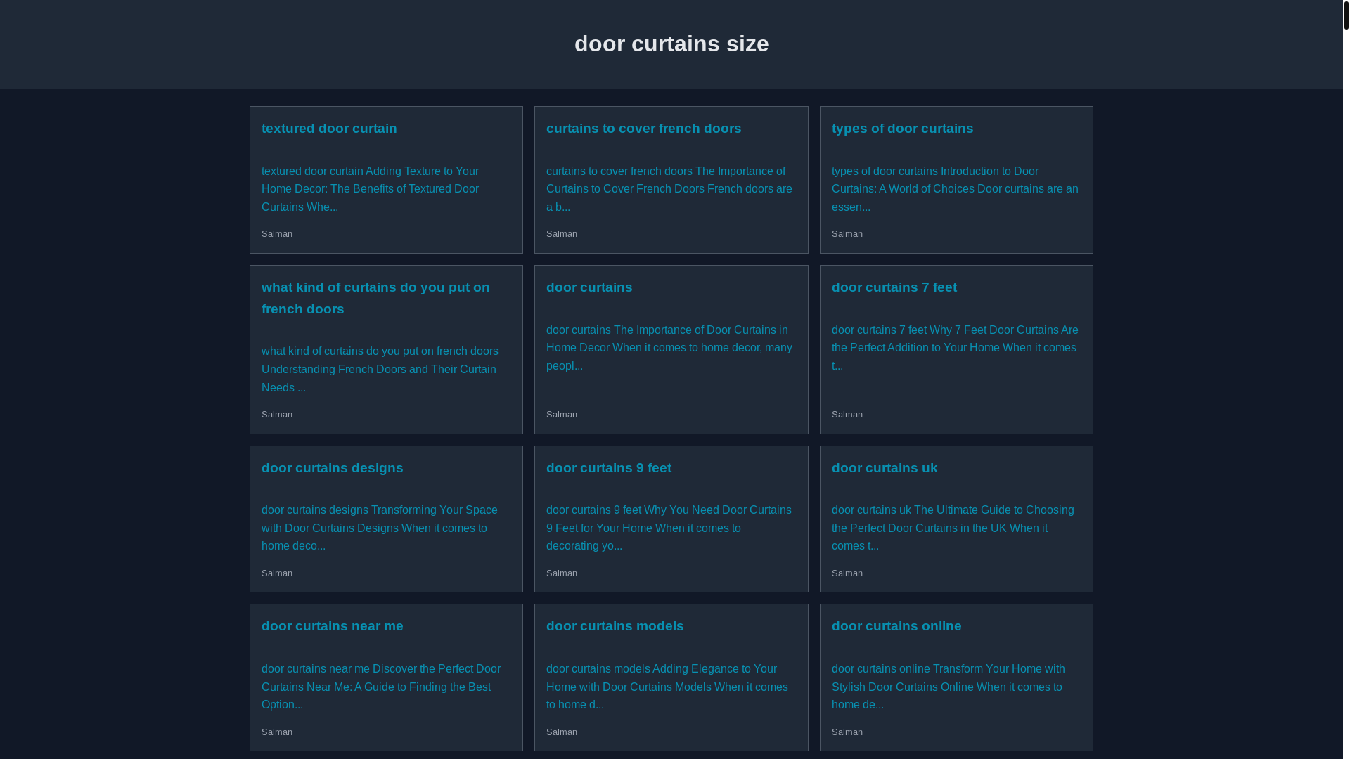 website screenshot of https://doorcurtains.pages.dev/