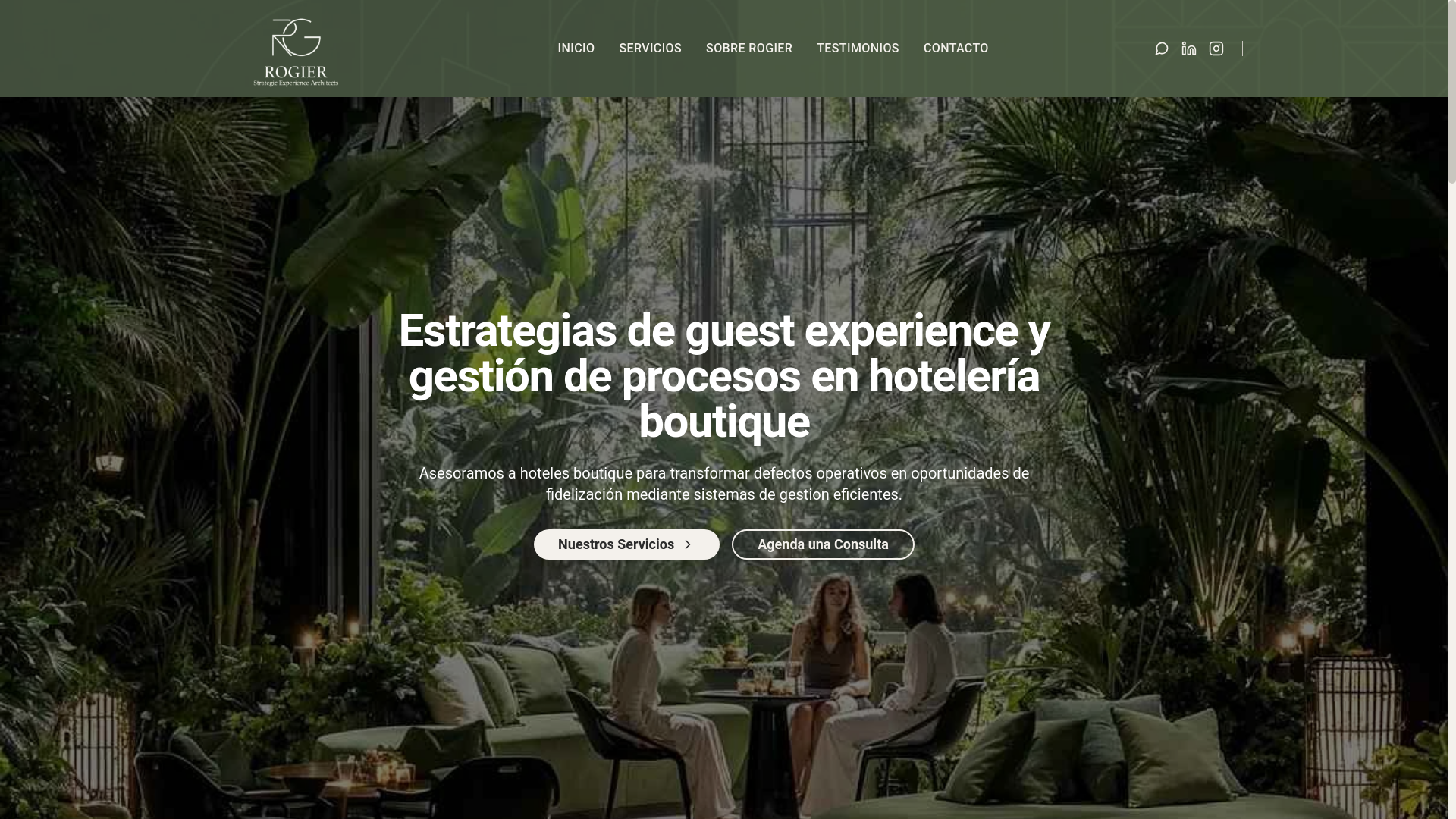 website screenshot of https://rogier.consulting/