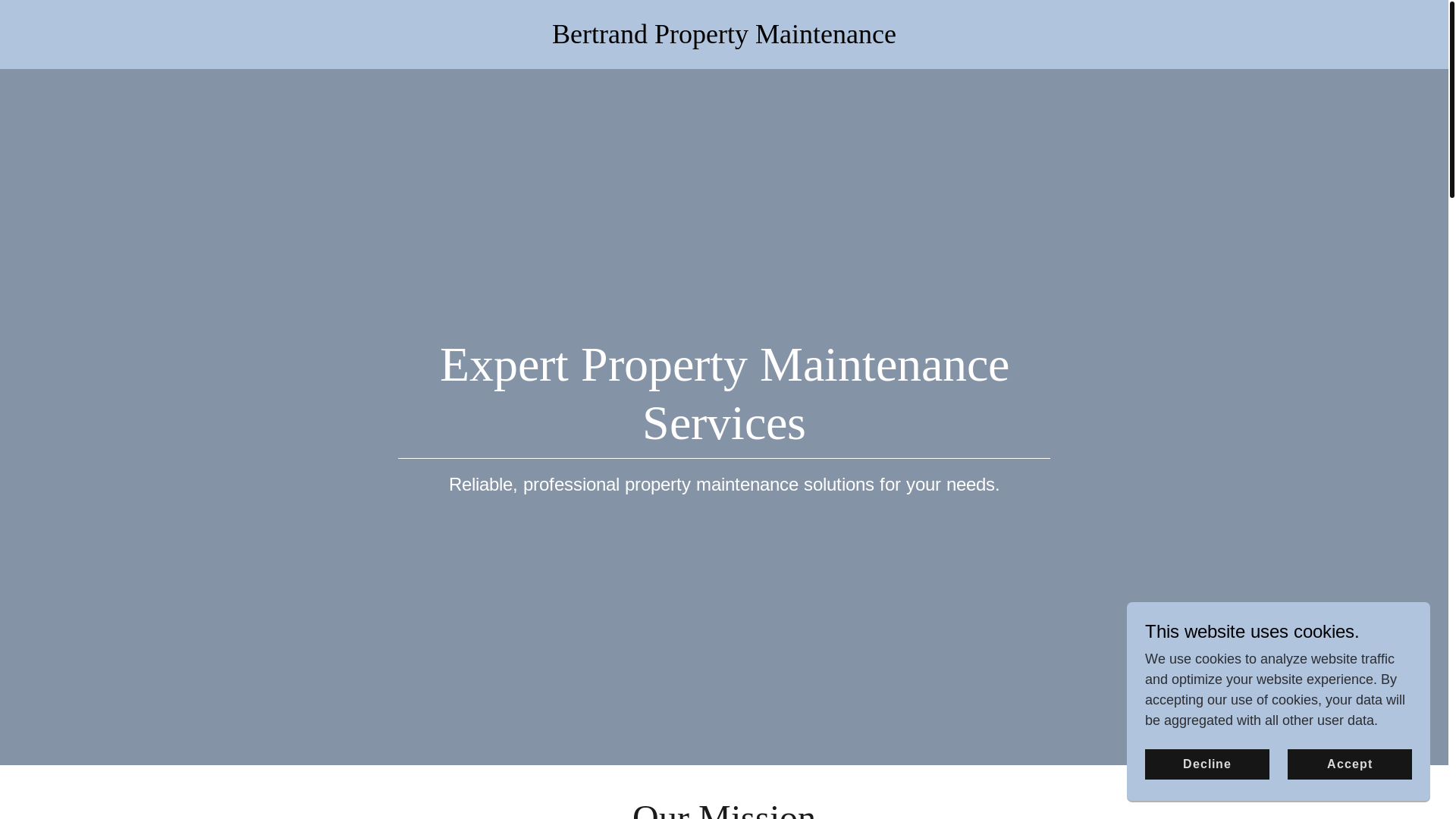 website screenshot of https://bertrandpropertymaintenance.co.uk/