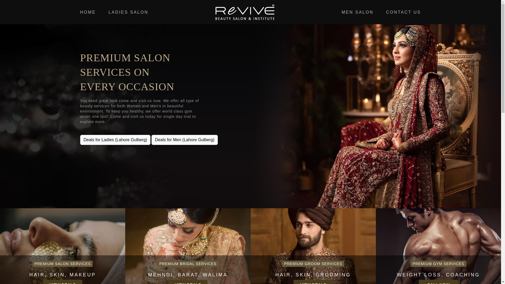 website screenshot of https://revivesalon.pages.dev/