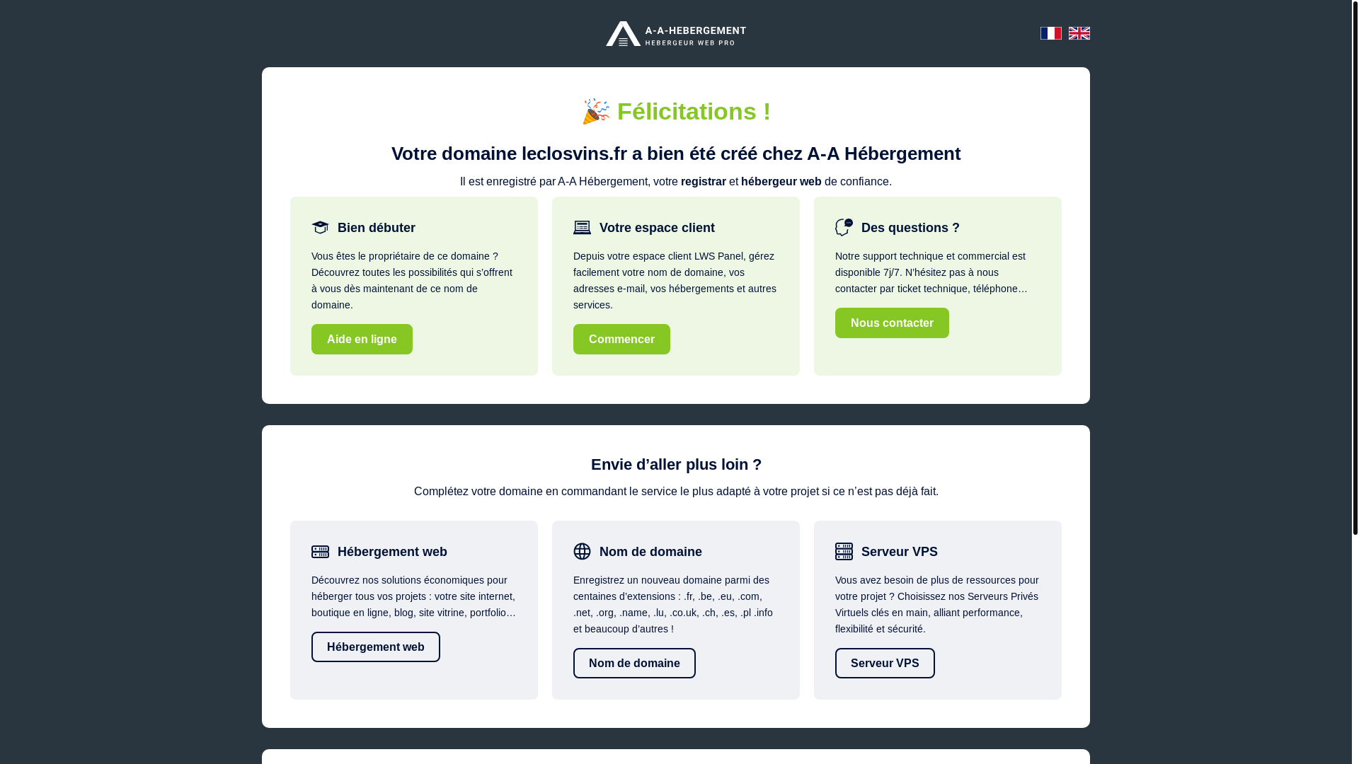 website screenshot of https://leclosvins.fr/