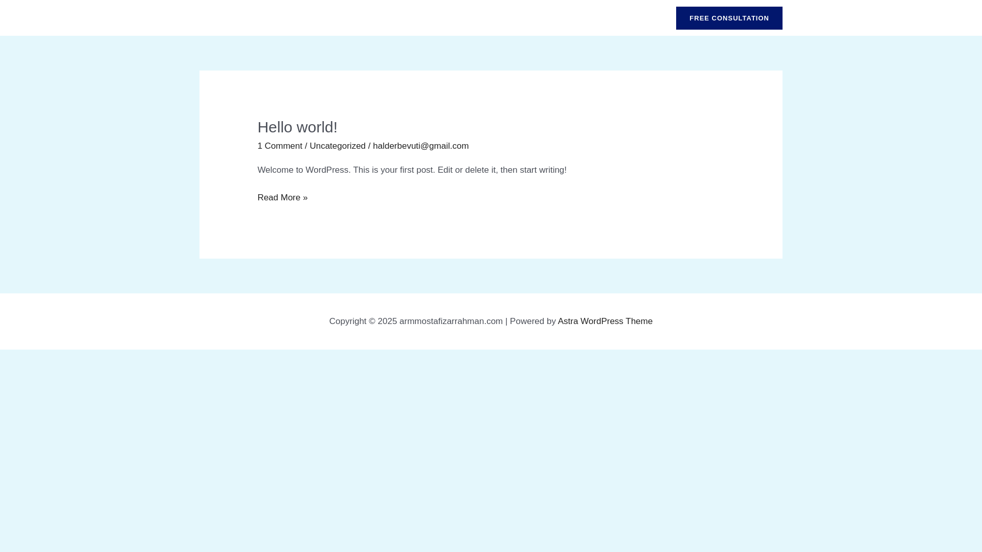 website screenshot of https://armmostafizarrahman.com/