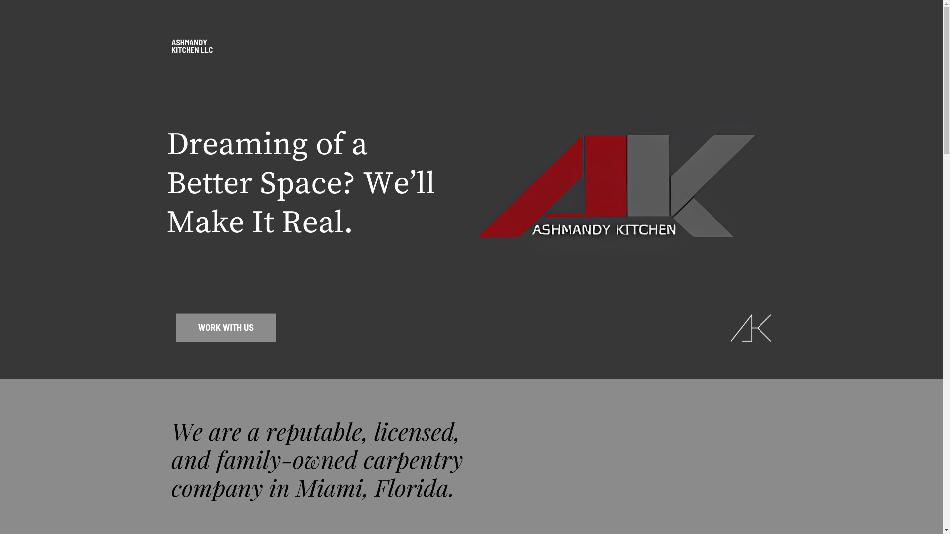 website screenshot of https://ashmandykitchen.info/