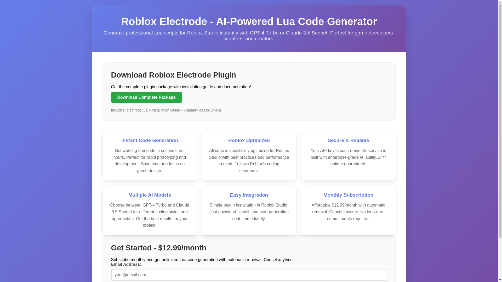 website screenshot of https://electrodeai.org/