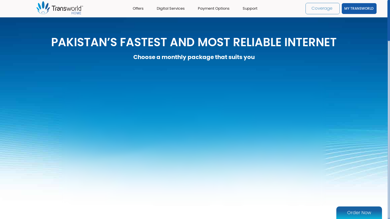 website screenshot of https://transworld-home.com/