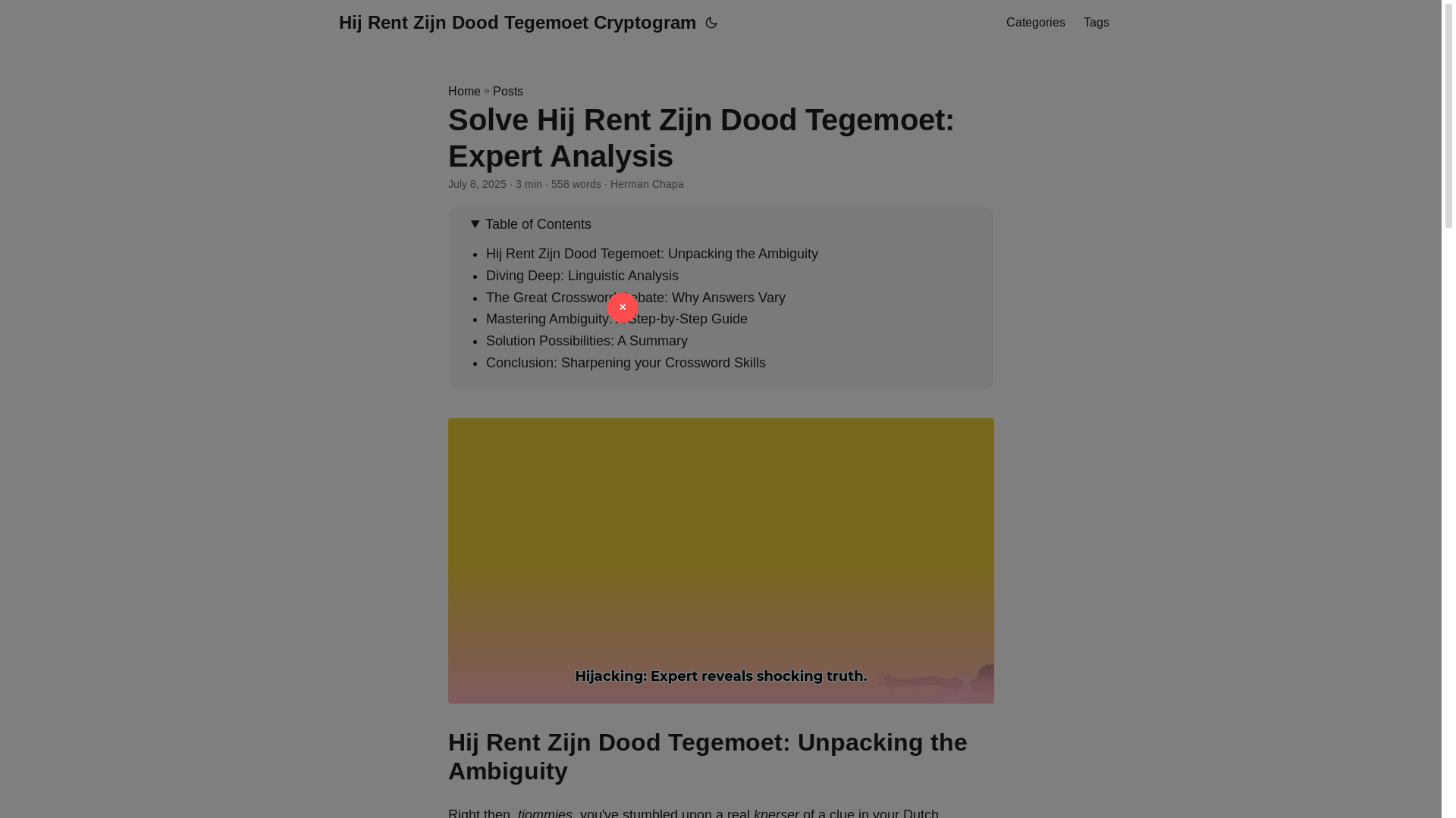 website screenshot of https://hij-rent-zijn-dood-tegemoet-cryptogram.pages.dev/