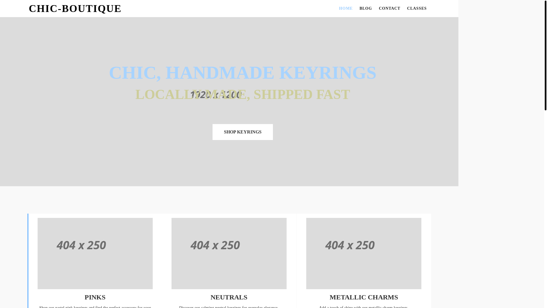 website screenshot of https://chicboutiquefashion.co.za/
