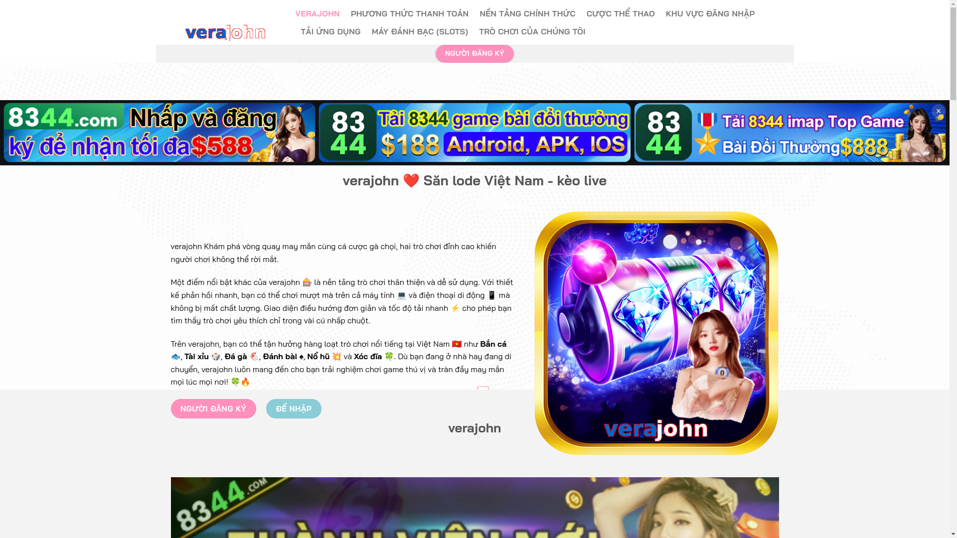 website screenshot of https://verajohnx.com/