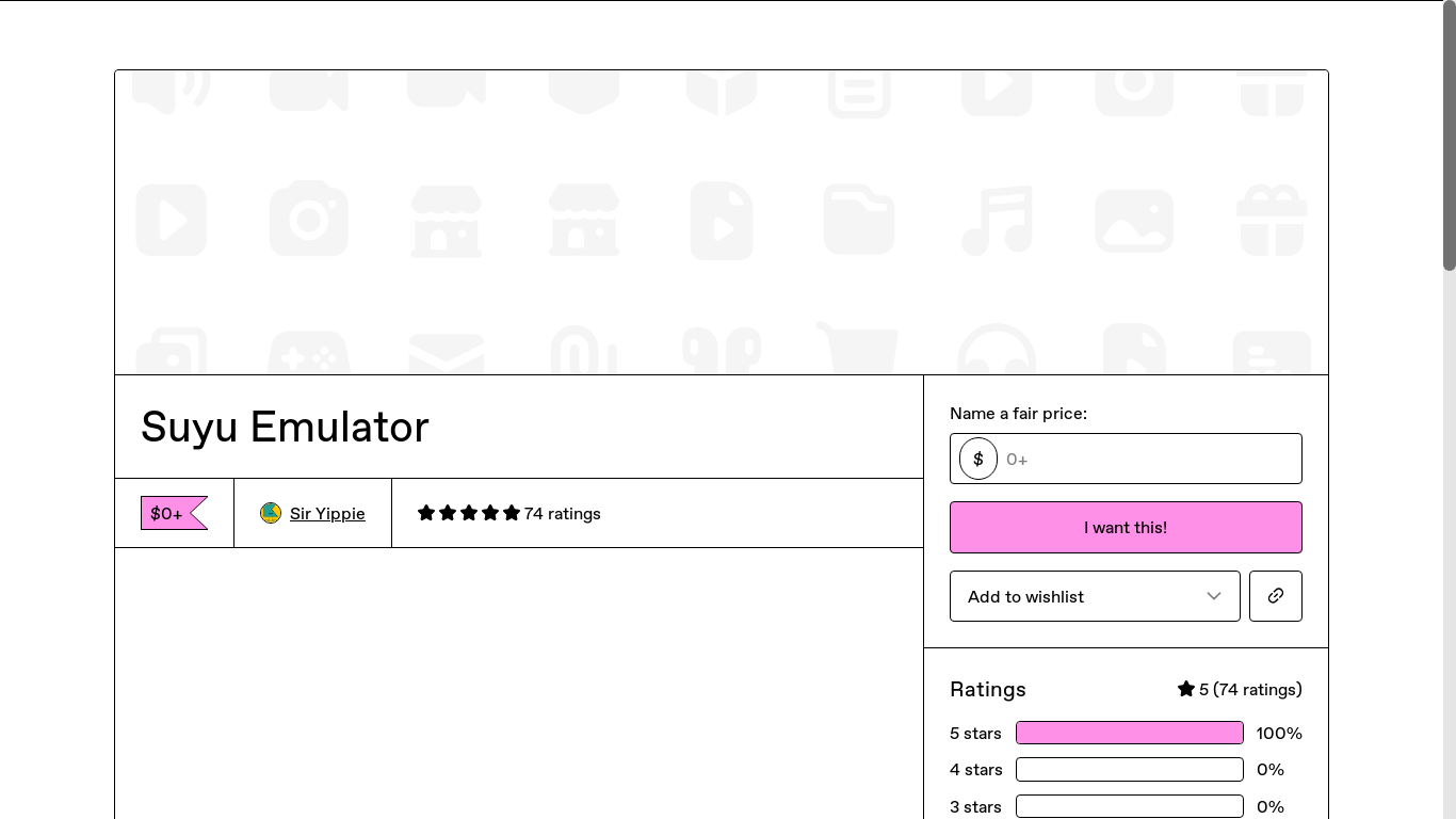 website screenshot of https://yippie.gumroad.com/l/bugzf